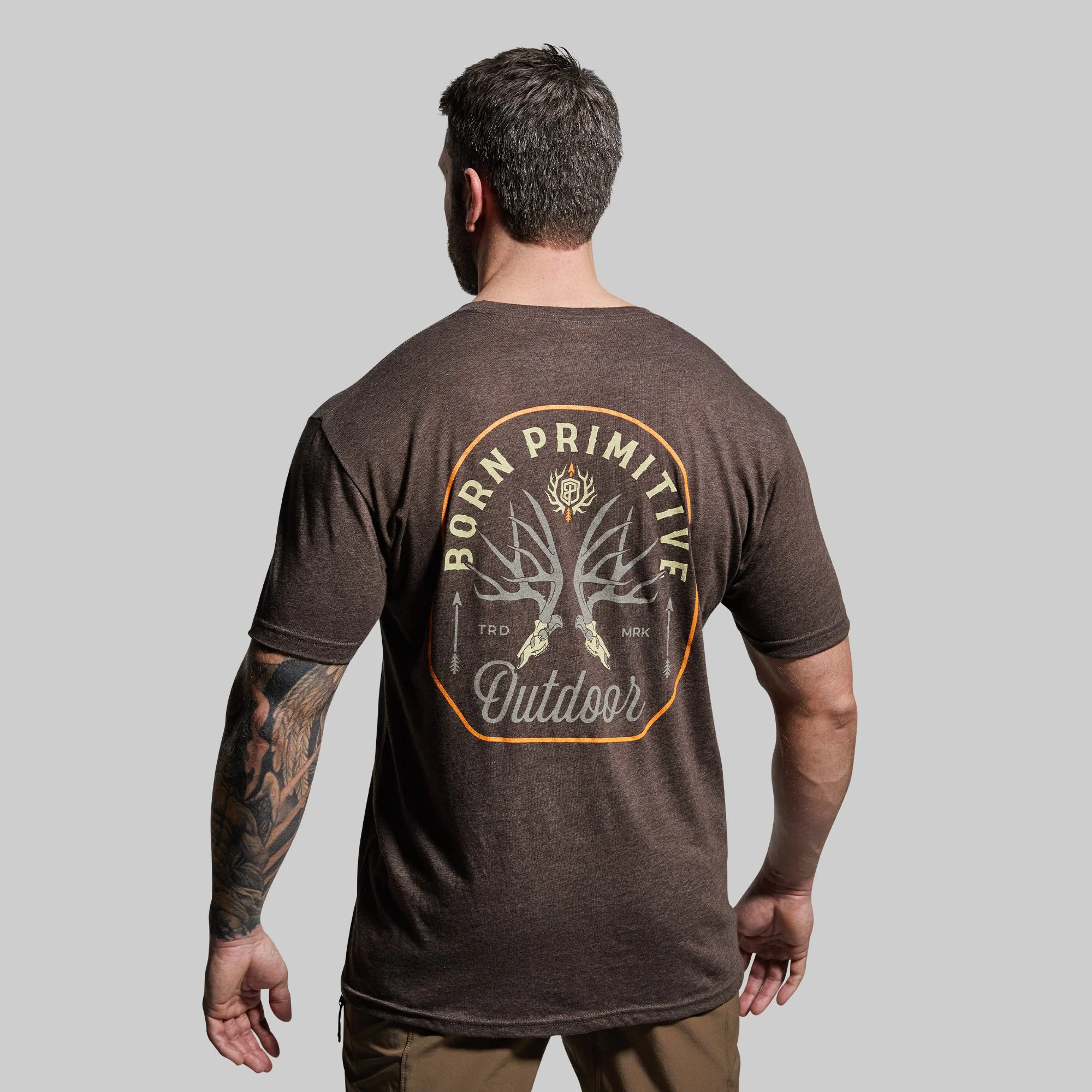 Outdoor Mule Deer Badge Tee (Chestnut) - Image 4