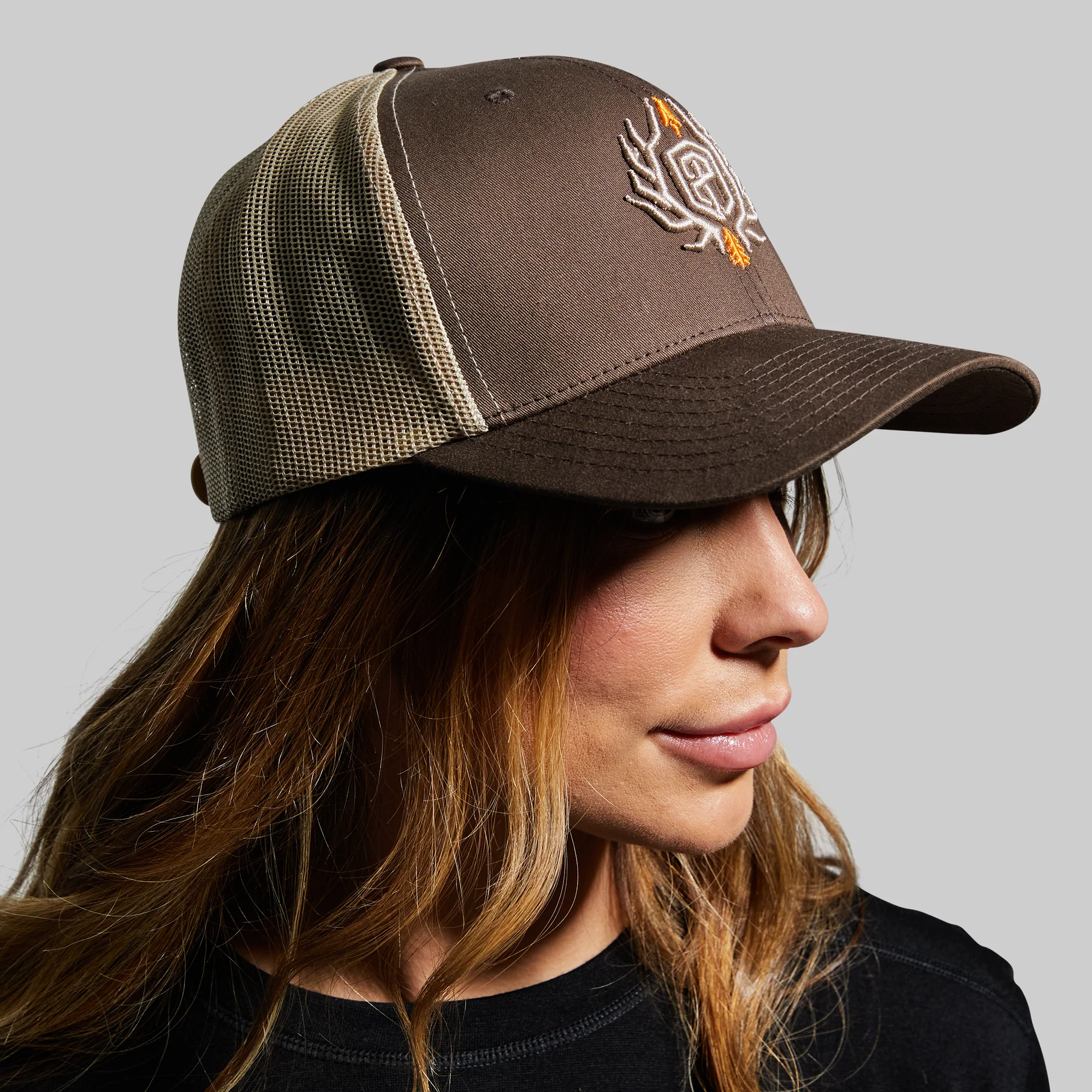 Outdoor Trucker Hat (Brown with Tan Mesh) - Image 10