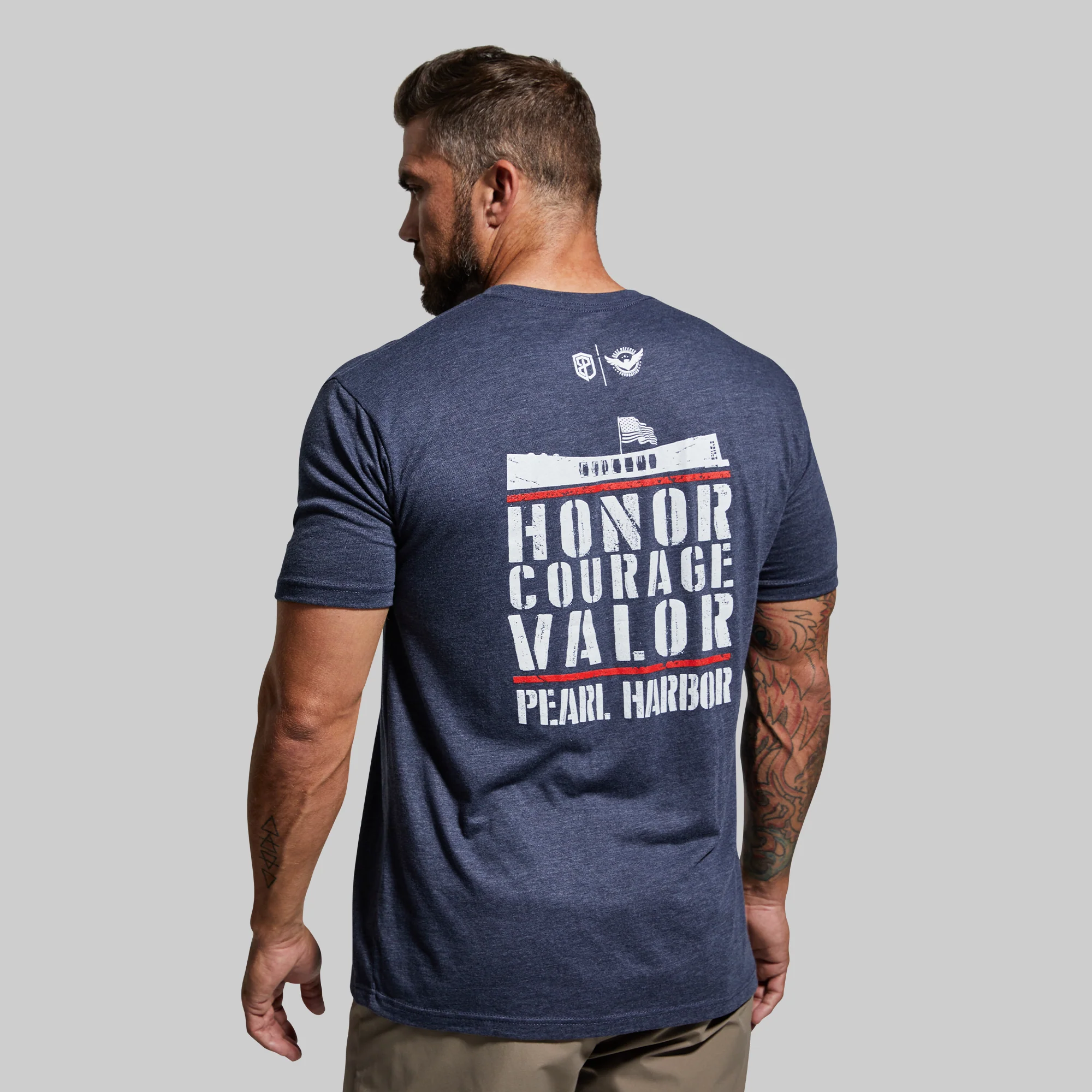 Pearl Harbor Commemorative Tee (Heather Navy) - Image 4