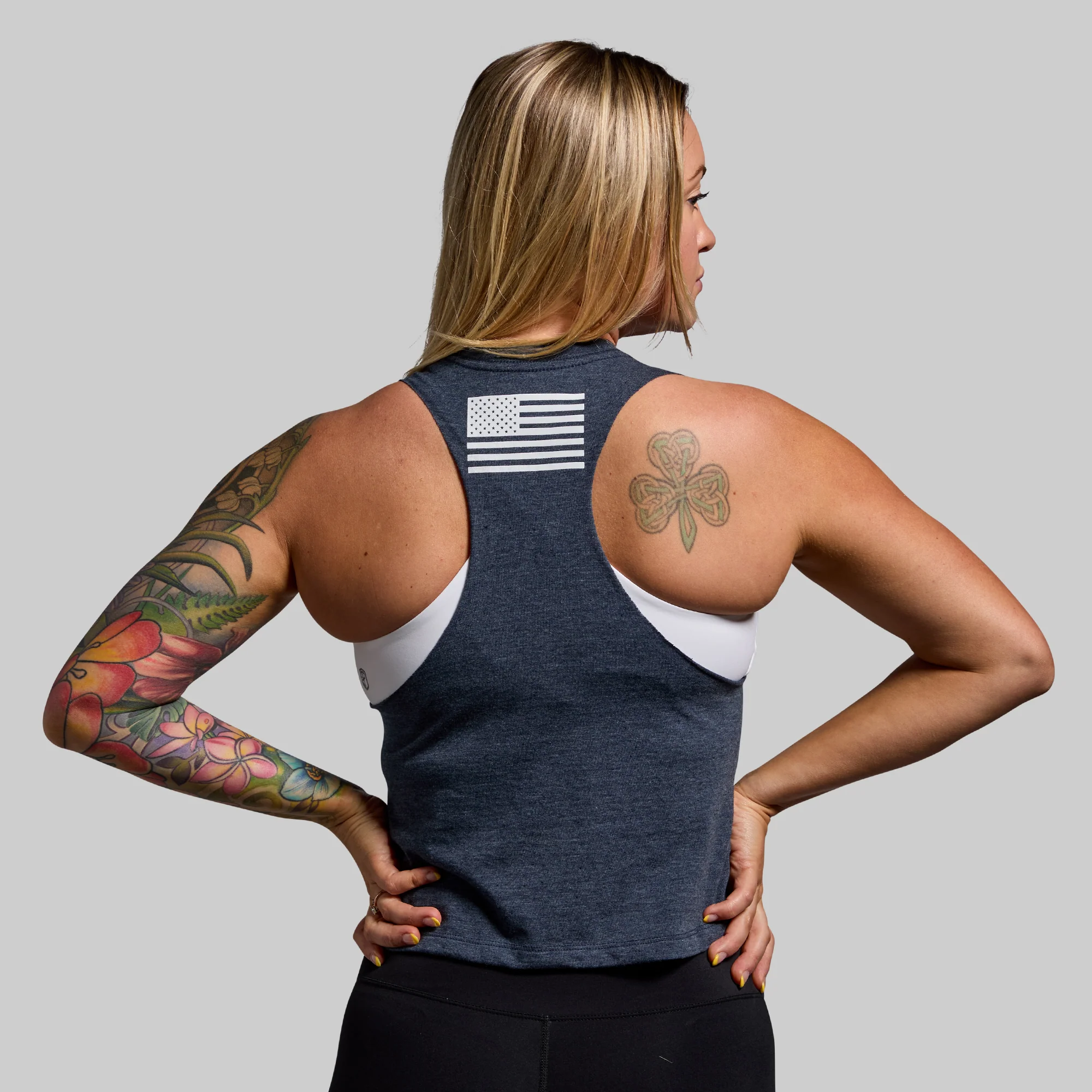 Property of Born Primitive Elevate Crop (Heather Navy) - Image 2