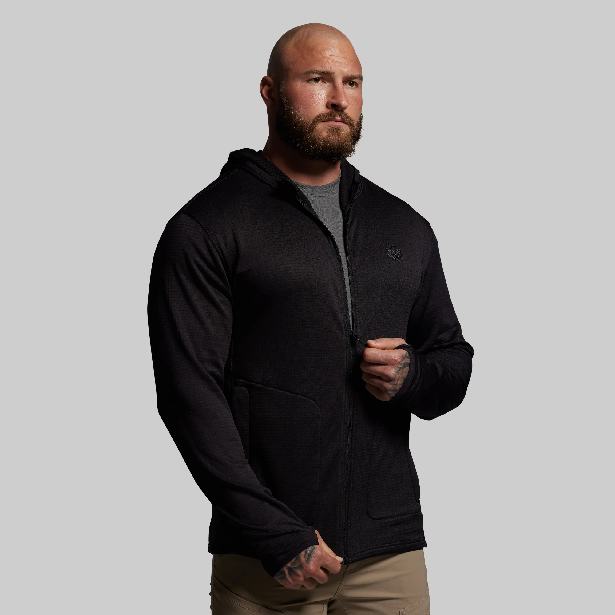 Quiver Full Zip Hoodie 2.0 (Black) - Image 4