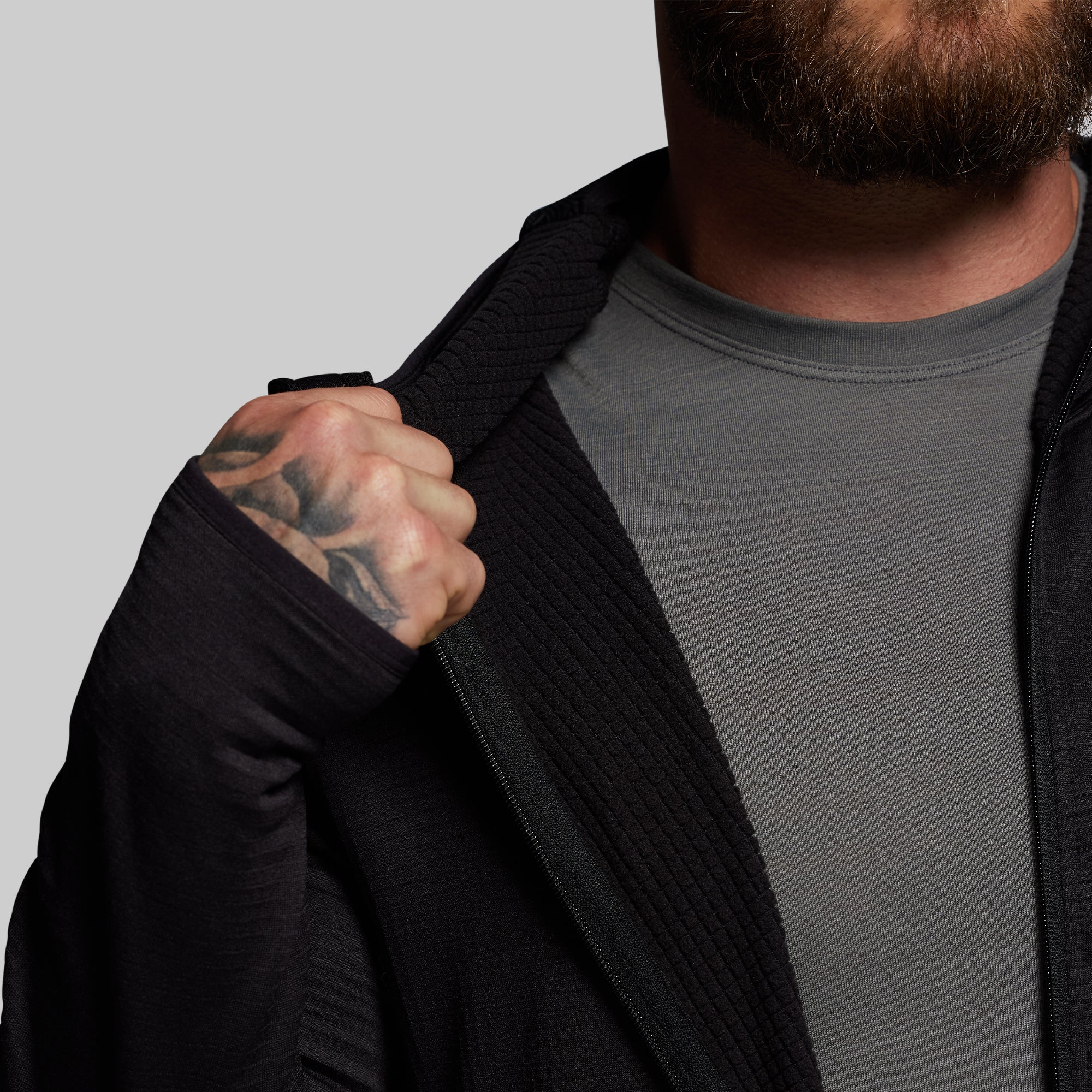 Quiver Full Zip Hoodie 2.0 (Black) - Image 5