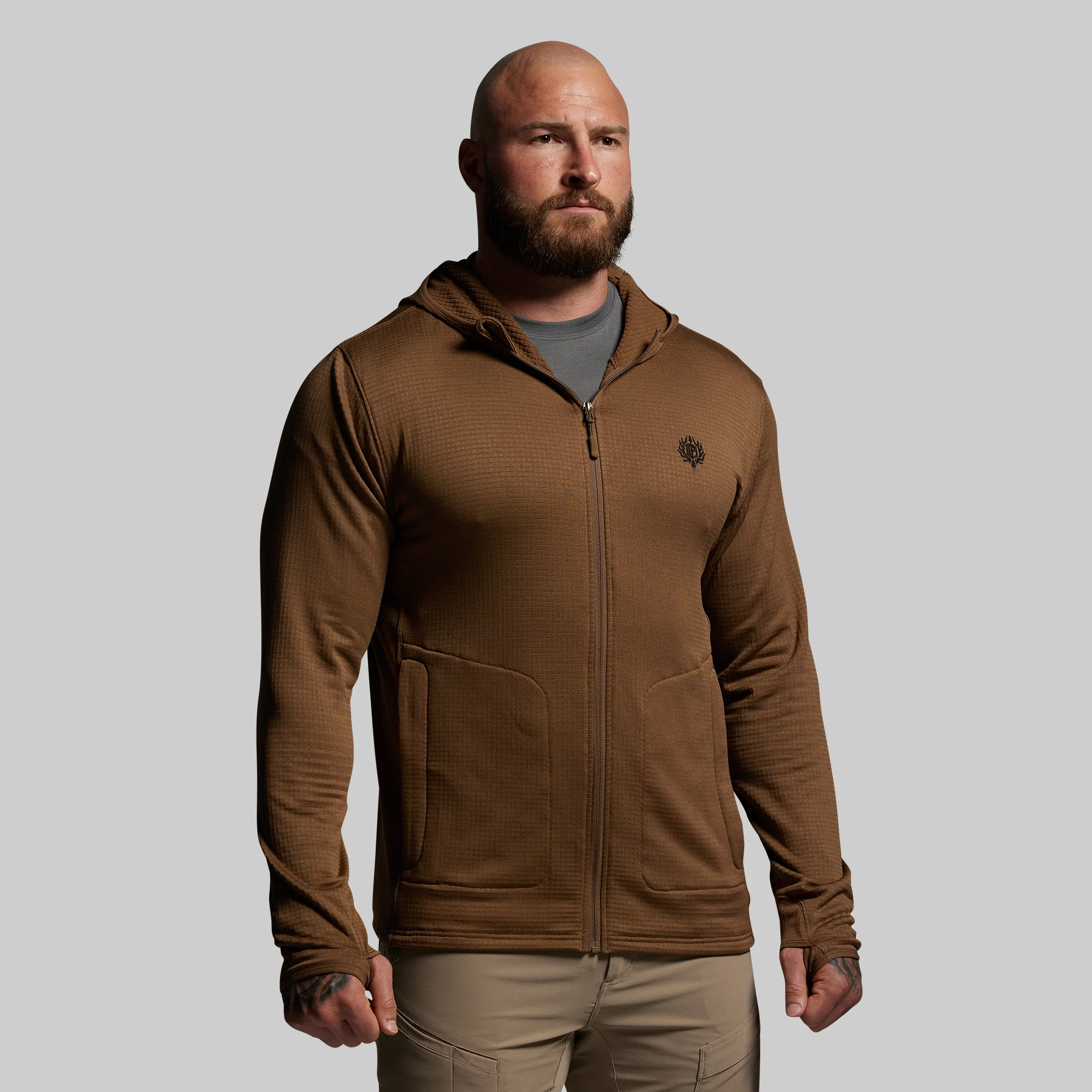 Quiver Full Zip Hoodie 2.0 (Coyote Brown) - Image 11
