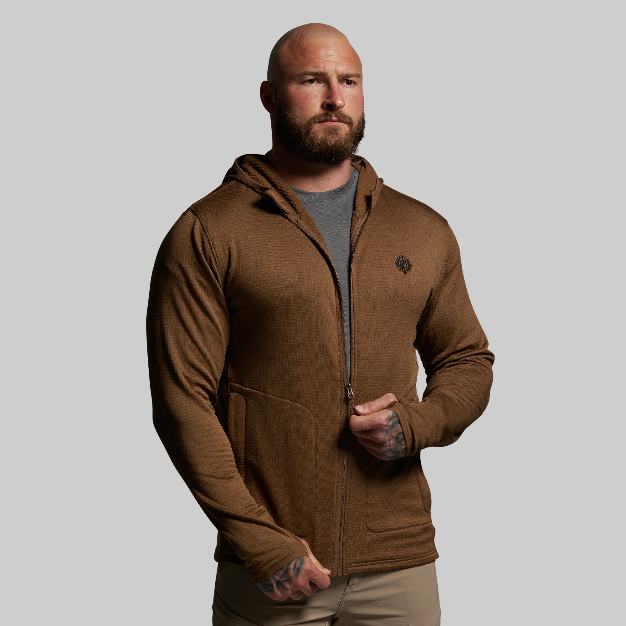 Quiver Full Zip Hoodie 2.0 (Coyote Brown) - Image 8