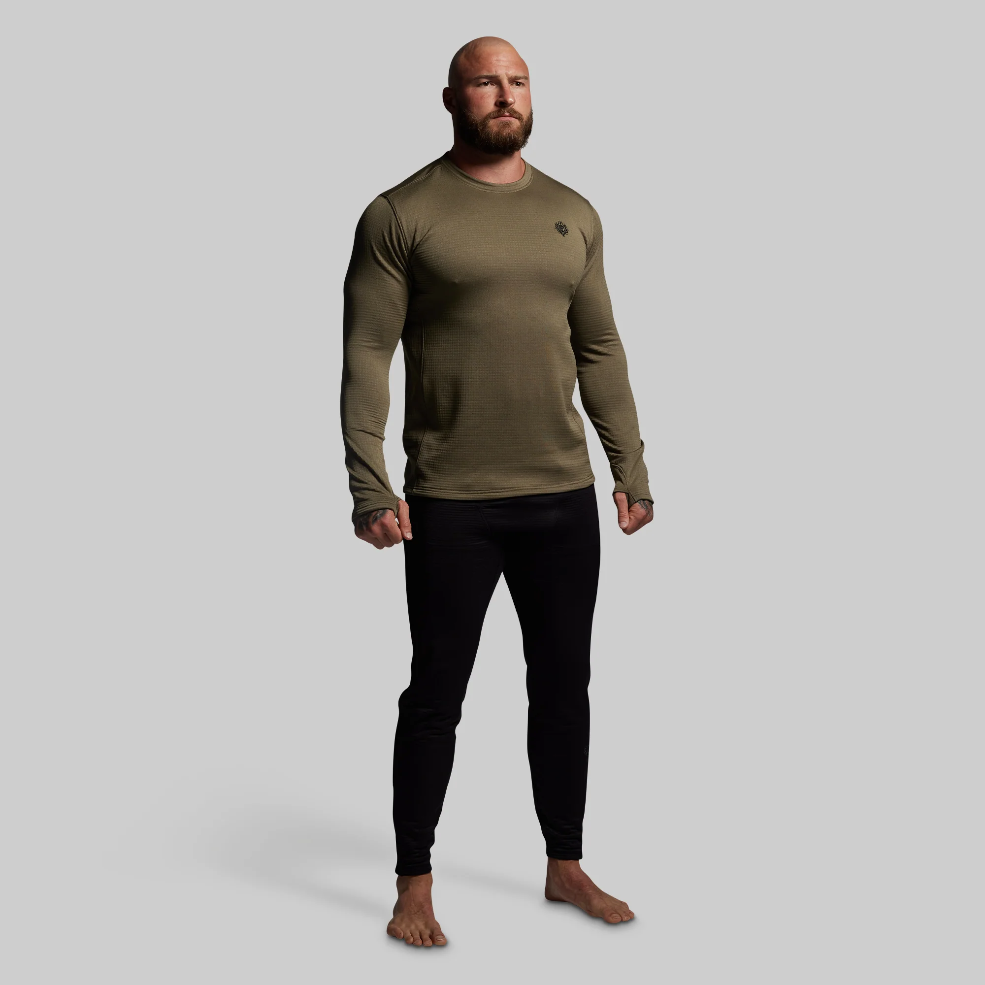 Quiver Grid Fleece Thermal Top (OD Green) - Image 7