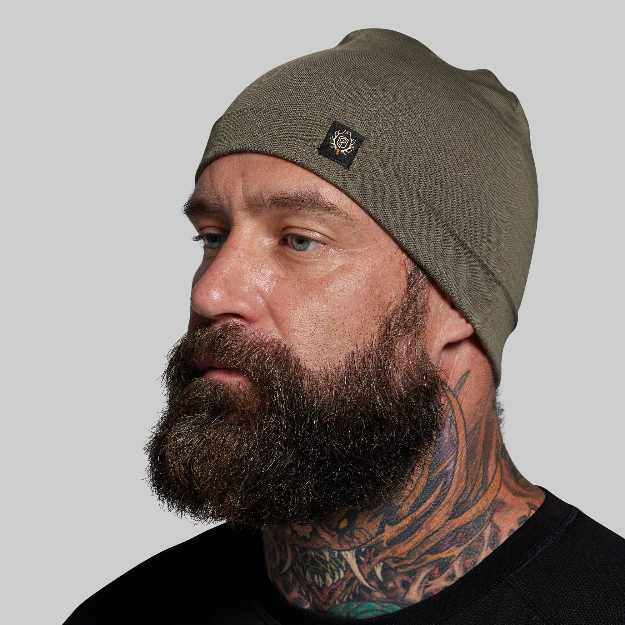 Ridgeline Merino Beanie 165 (OD Green) - Image 2