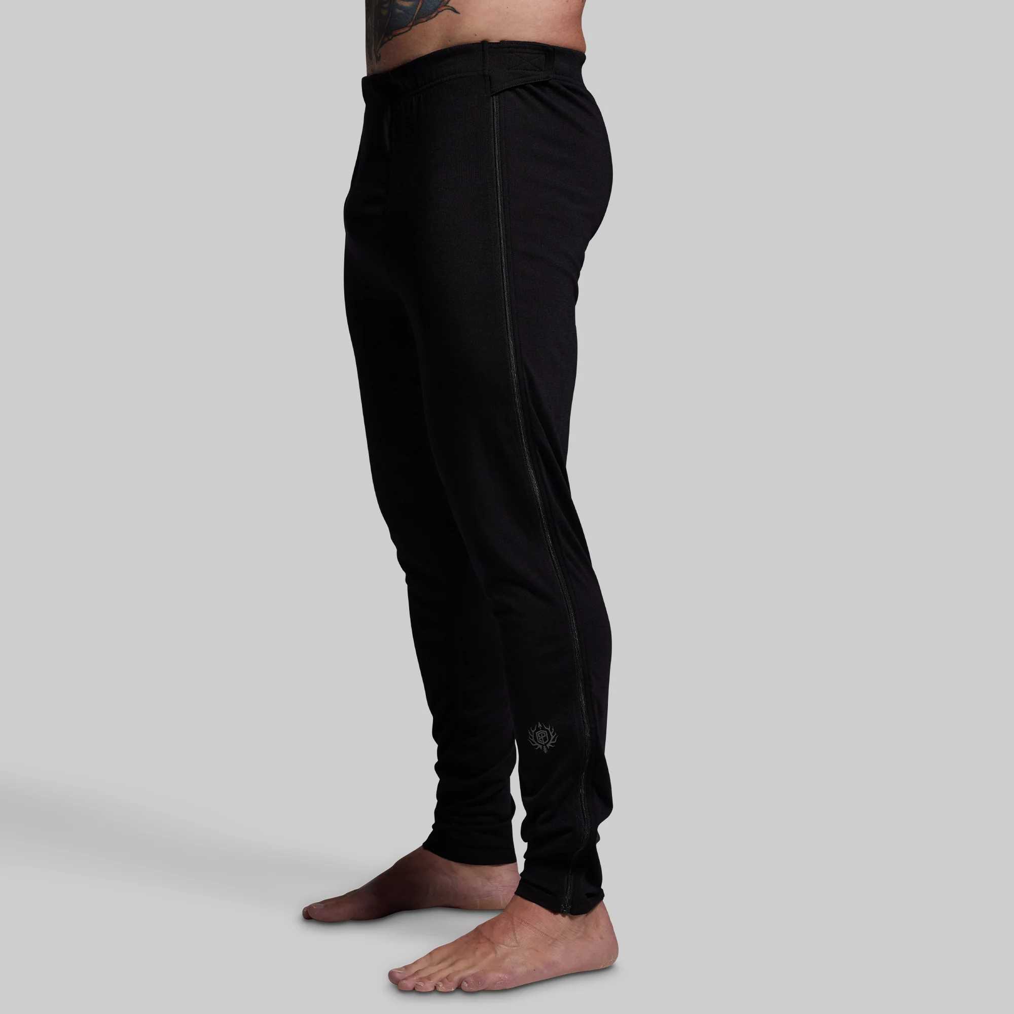 Ridgeline Merino Full Zip Bottom 165 (Black) - Image 3