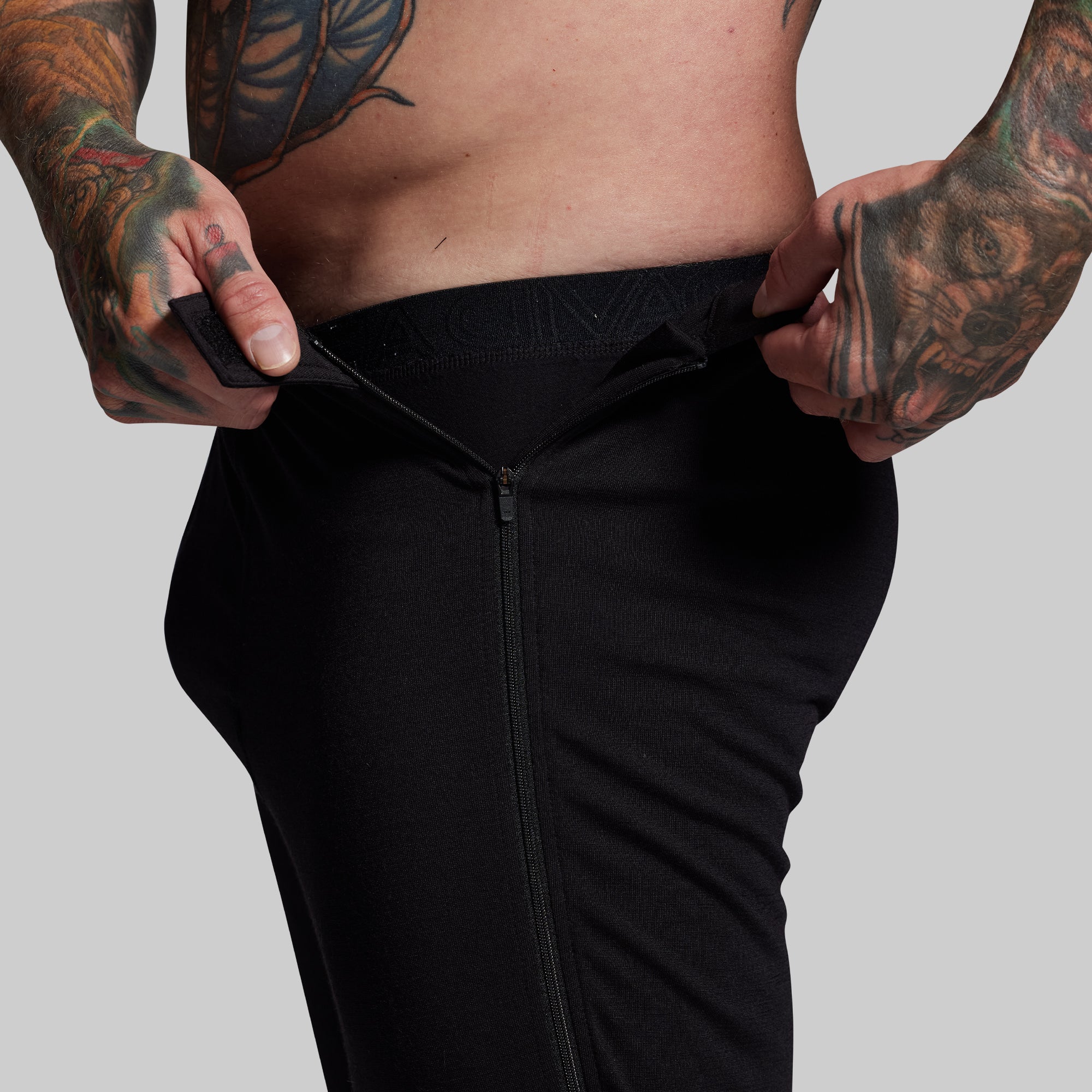 Ridgeline Merino Full Zip Bottom 165 (Black) - Image 4