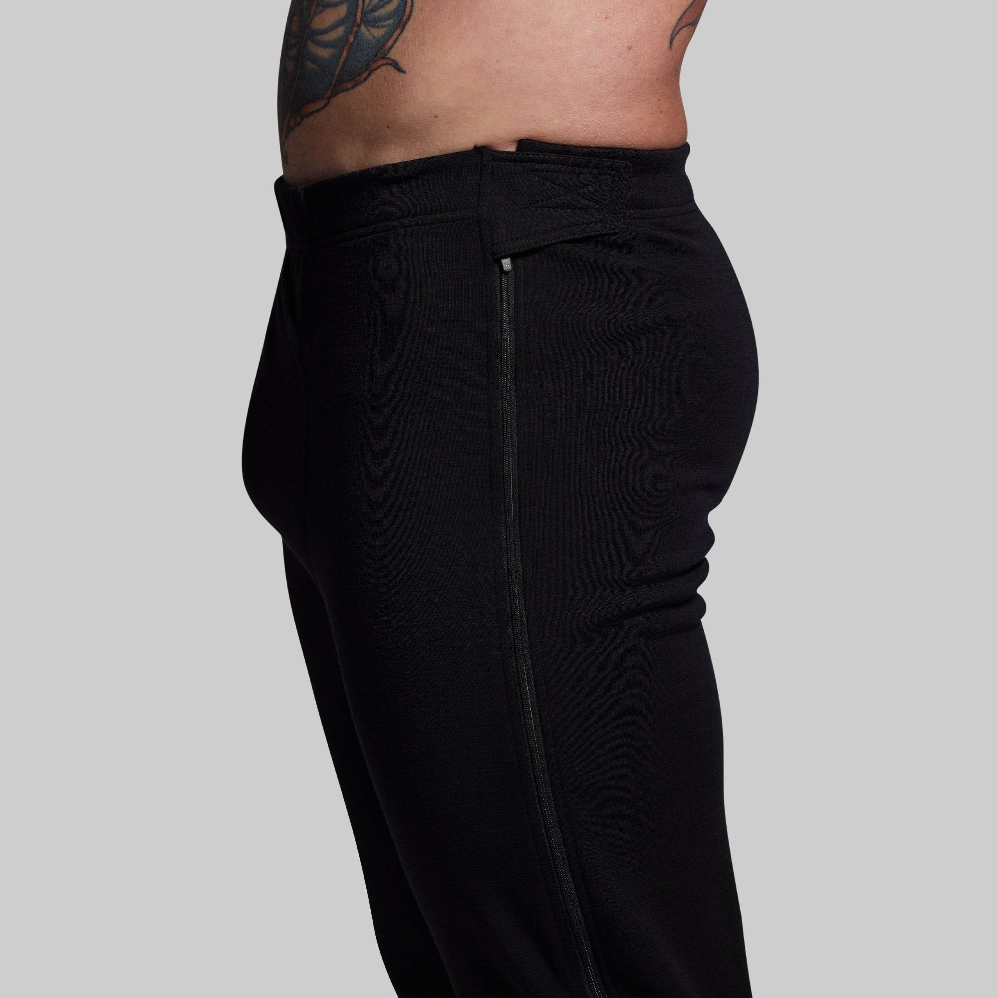 Ridgeline Merino Full Zip Bottom 240 (Black) - Image 5