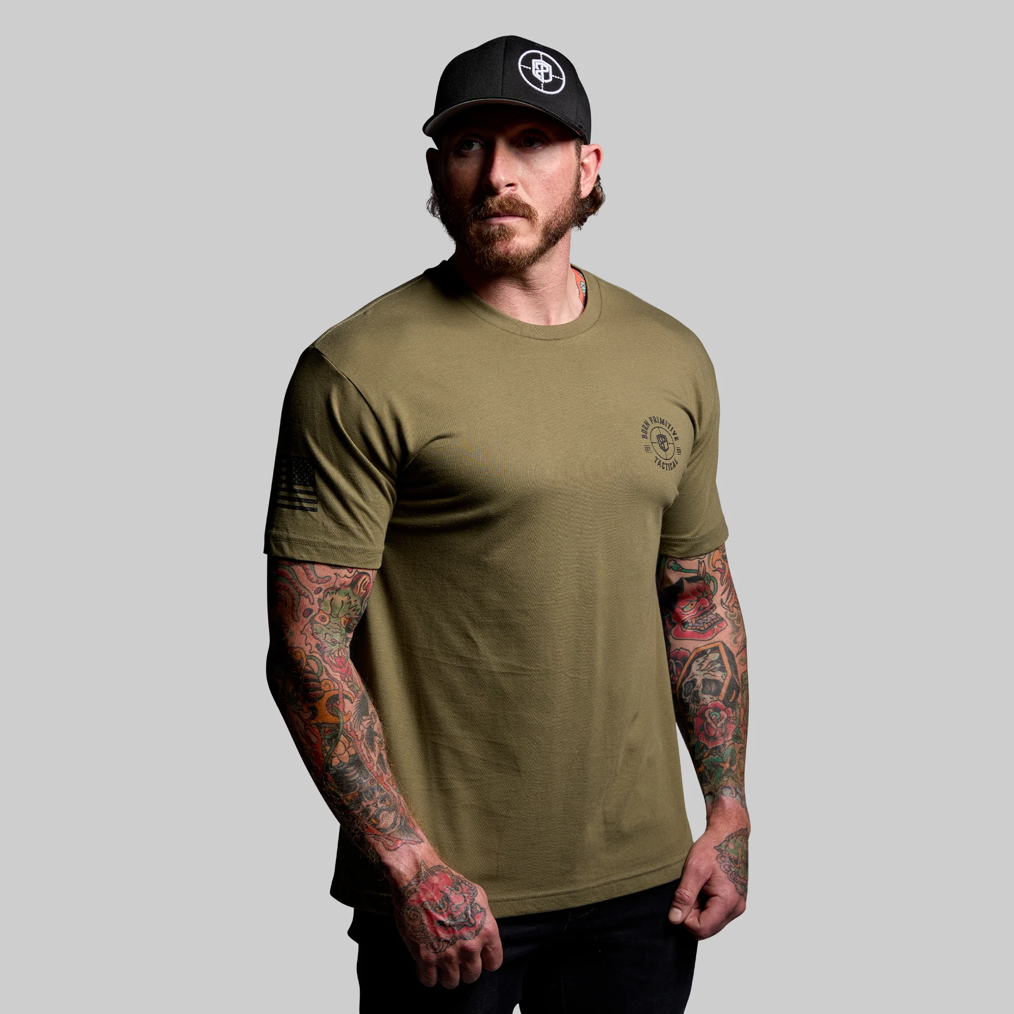 Tactical Skull Tee (Tactical Green) - Image 3