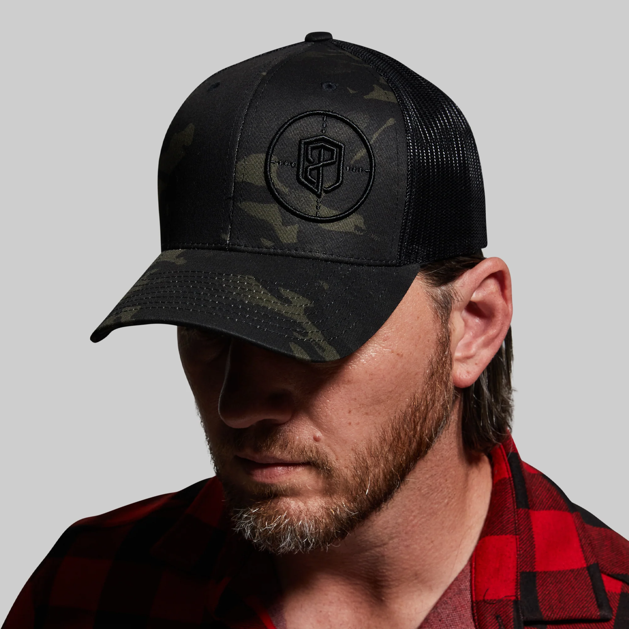Tactical Trucker Hat (Black Multicam) - Image 2
