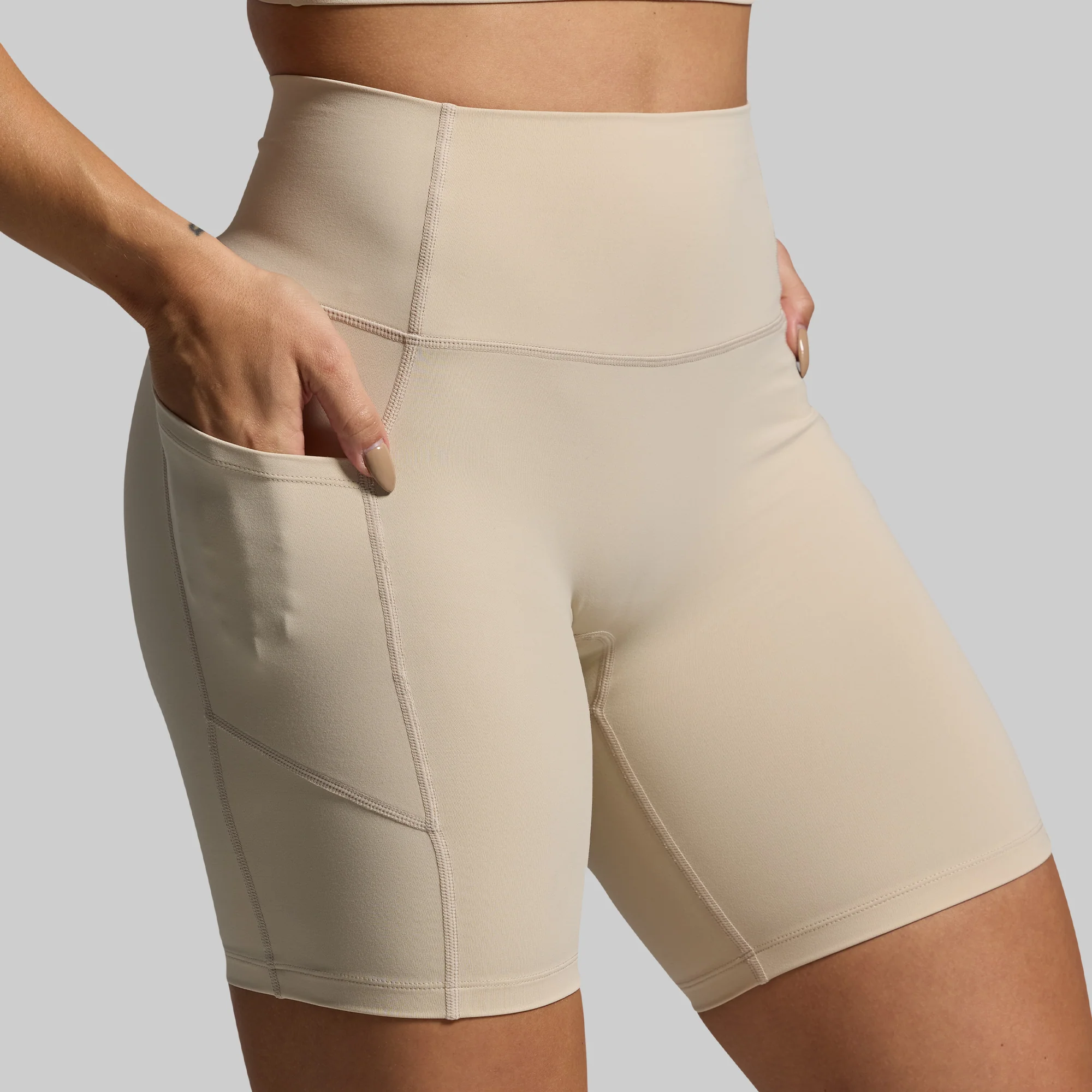 Tempo Biker Short (Oatmeal) - Image 2