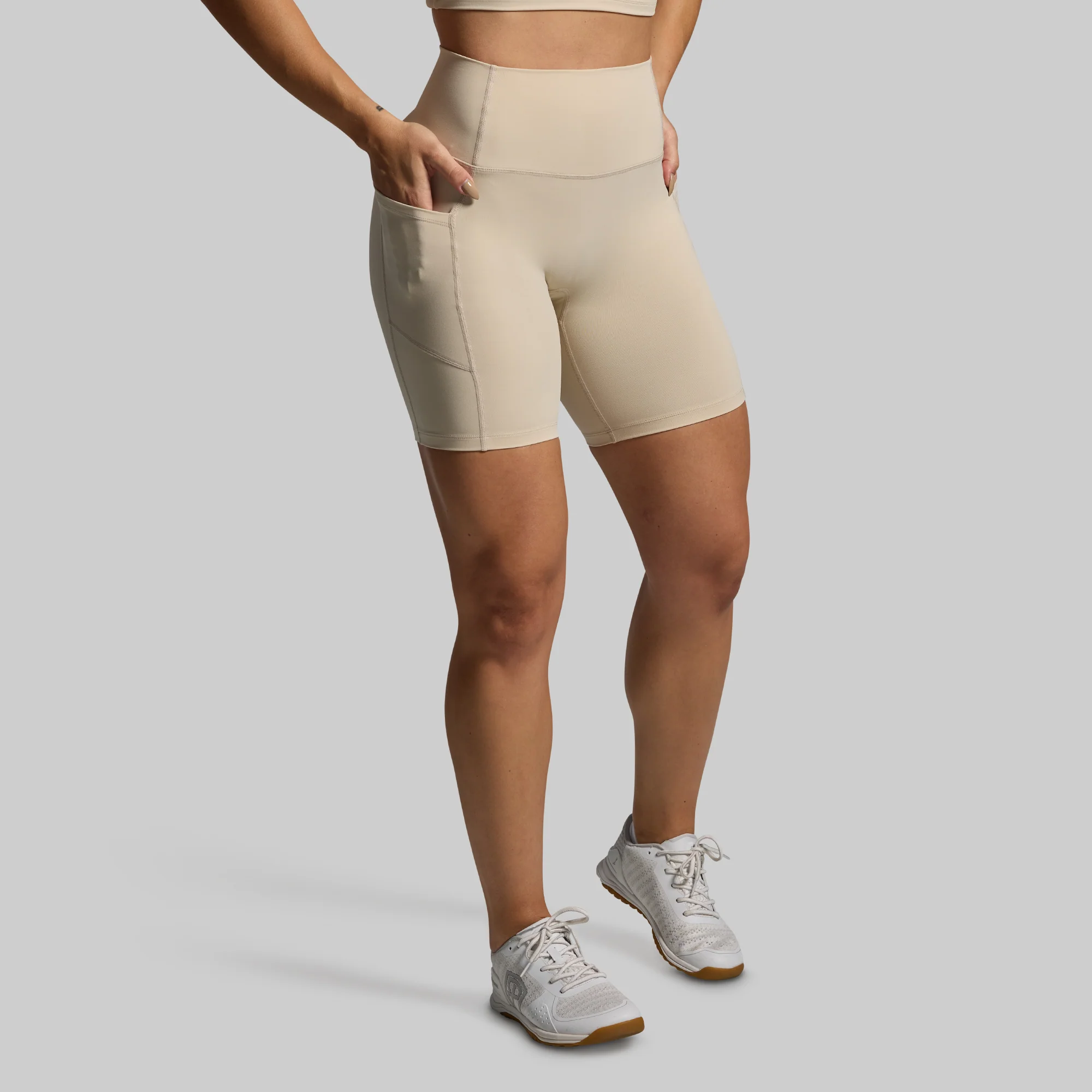 Tempo Biker Short (Oatmeal) - Image 3