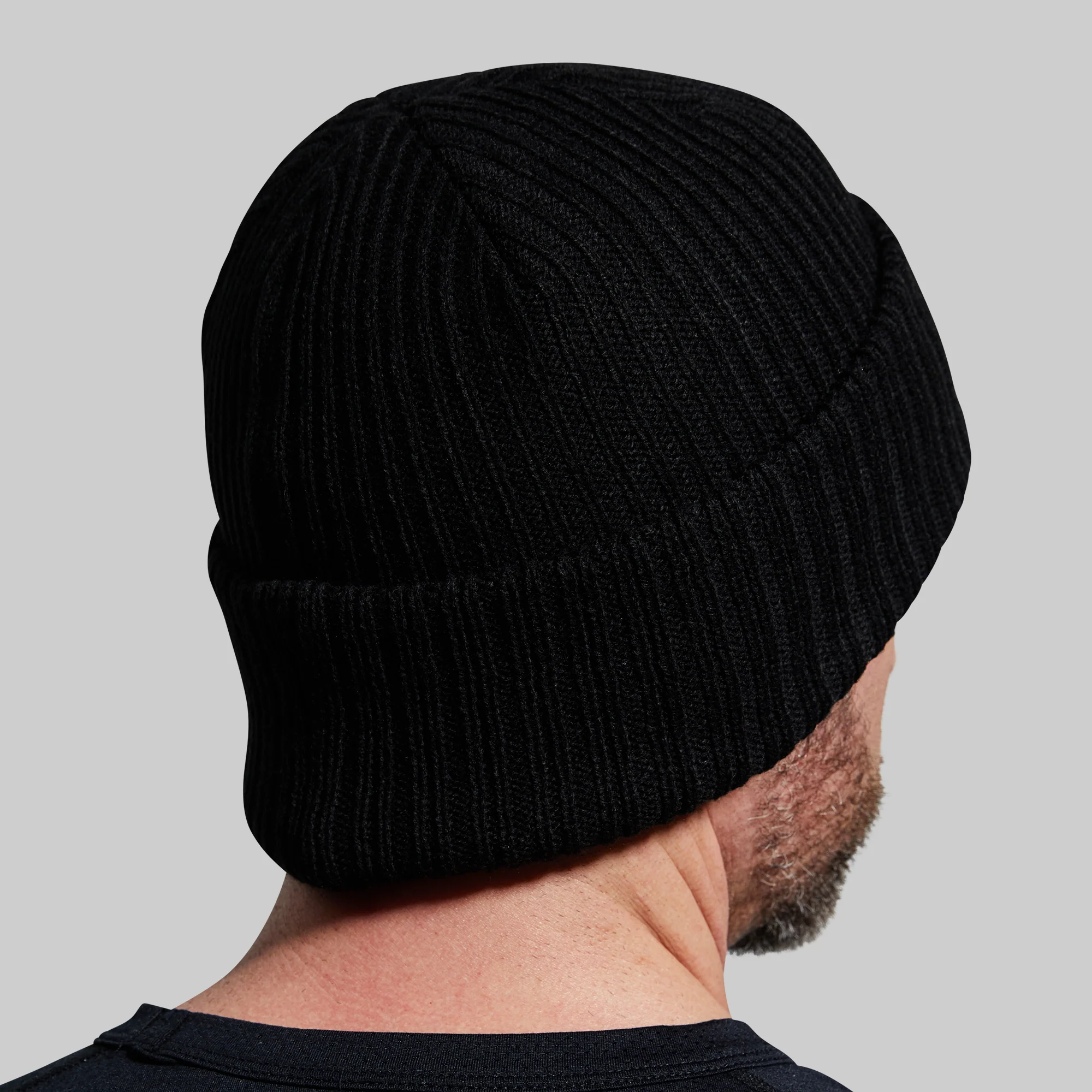 Heritage Knit Beanie (Black) - Image 2