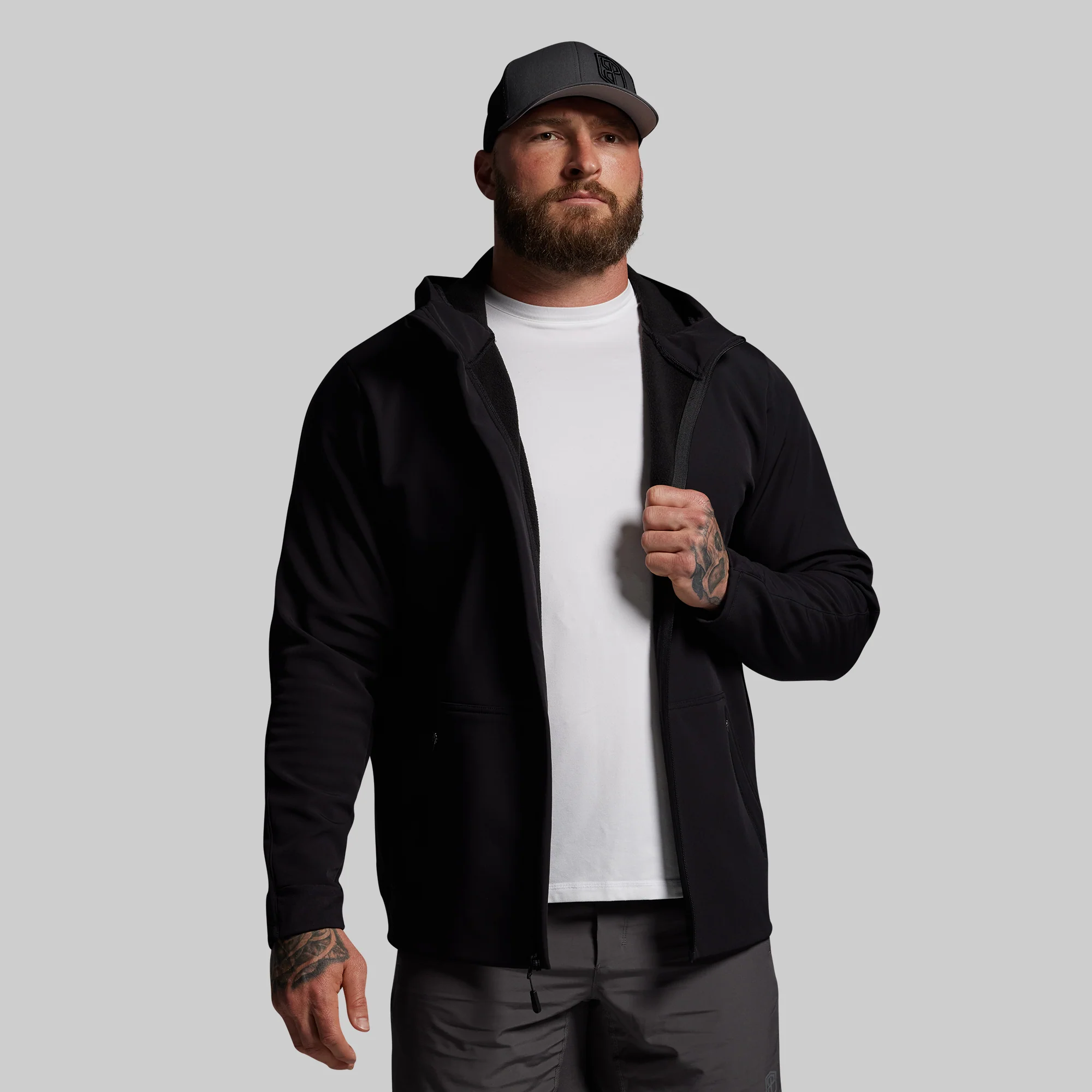 Training Full Zip Hoodie (Black) - Image 8
