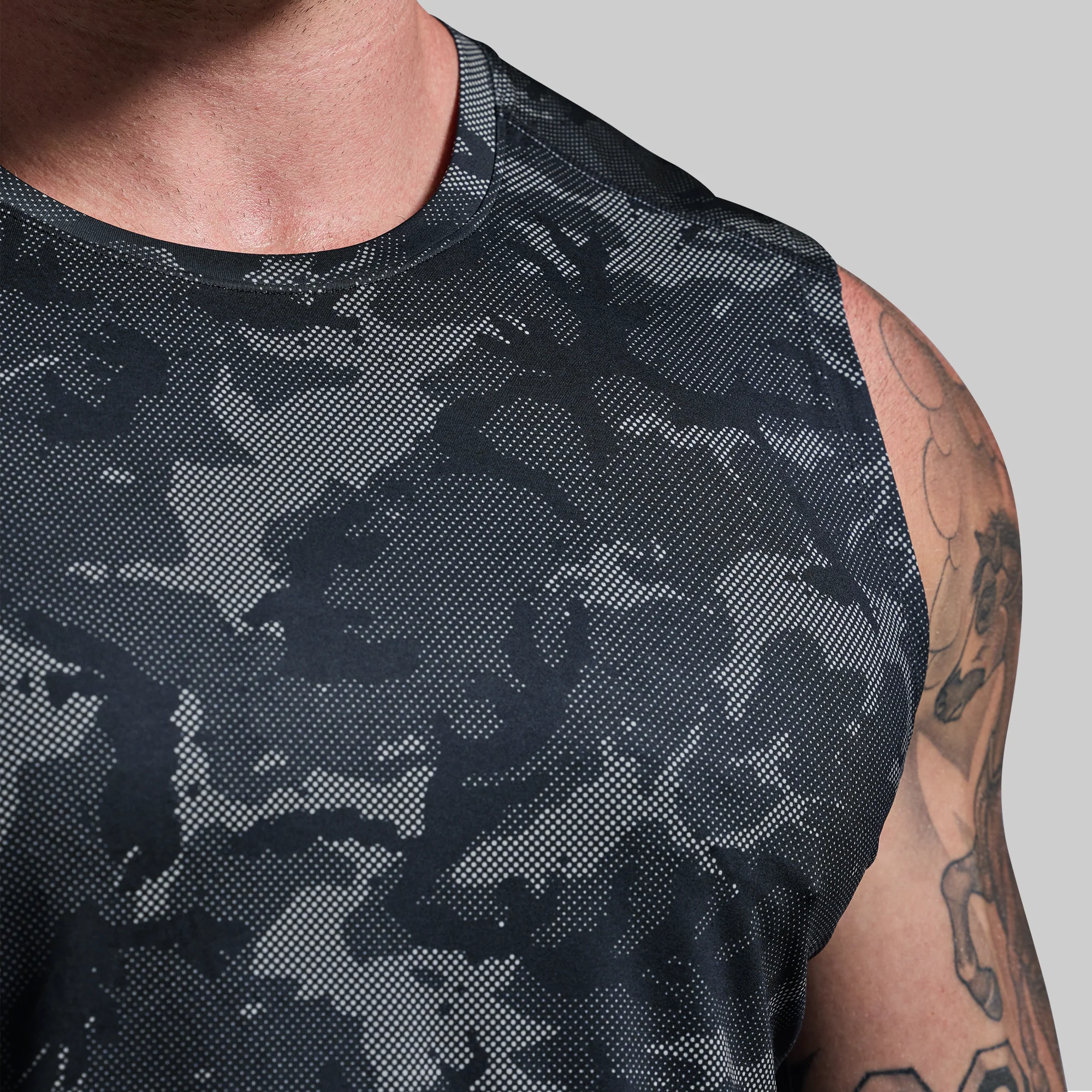 Training Muscle Tank (Halftone Muted Woodland) - Image 3