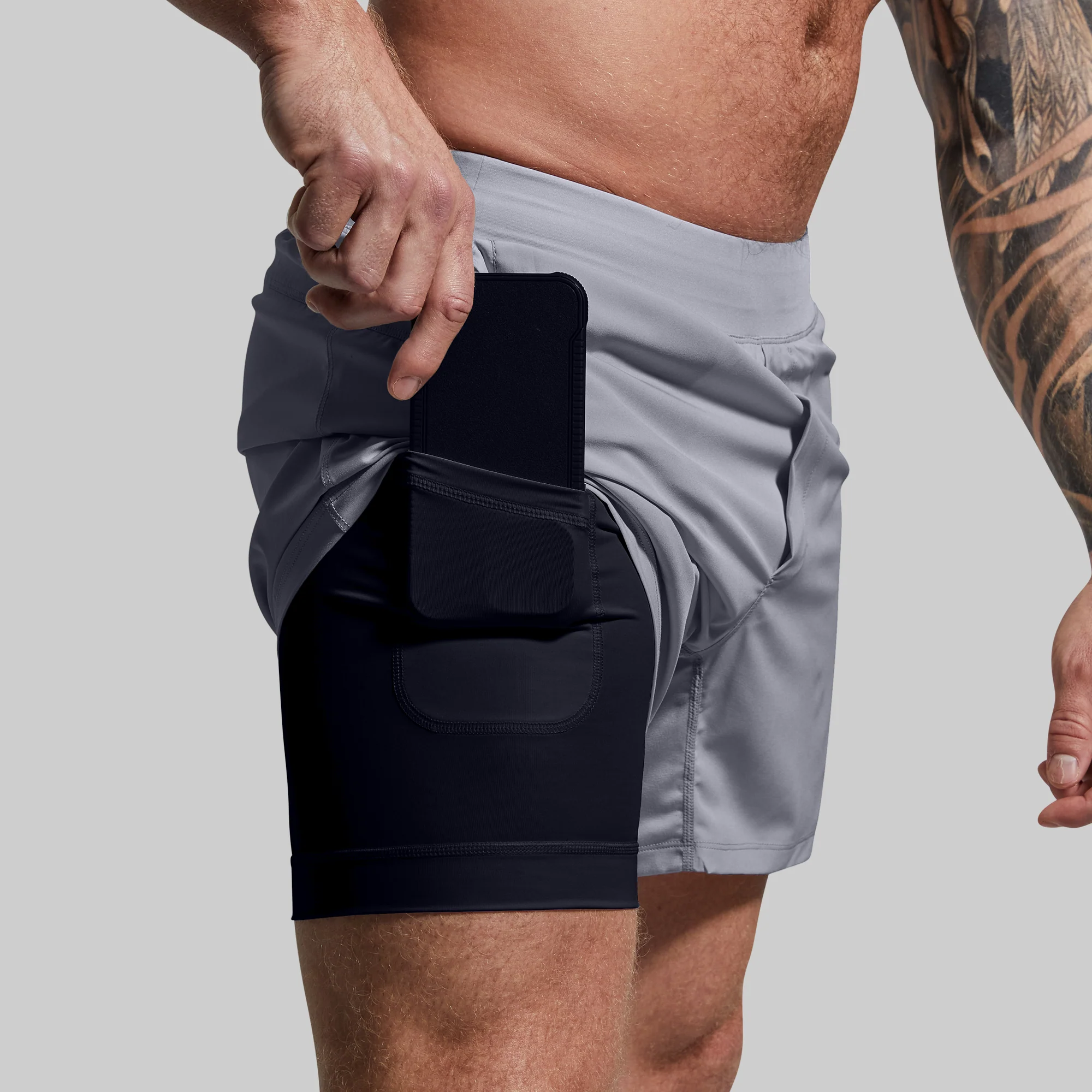 Versatile Short w/ Compression 5" (Stone) - Image 2