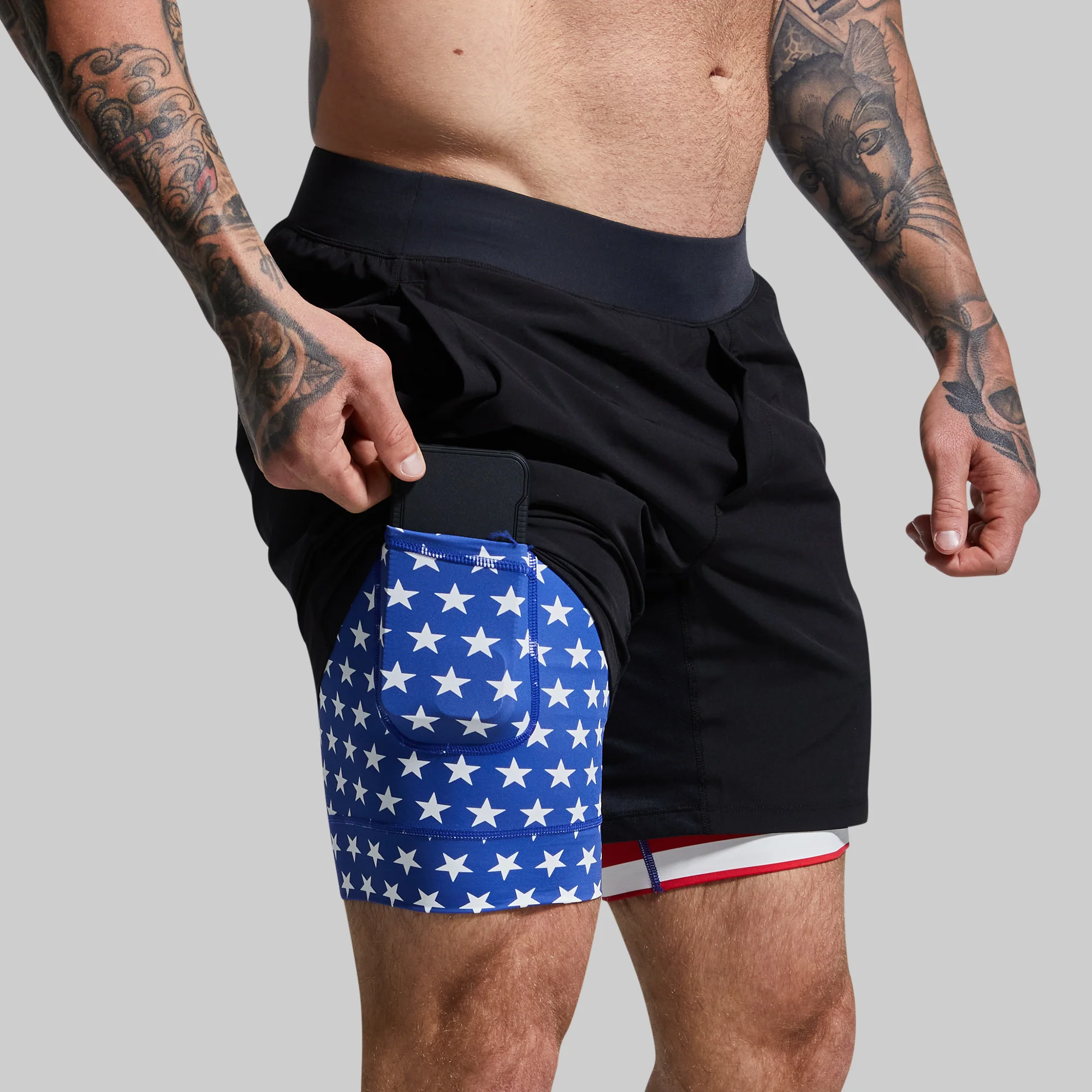 Versatile Short w/ Compression 7" (Black Liberty) - Image 3