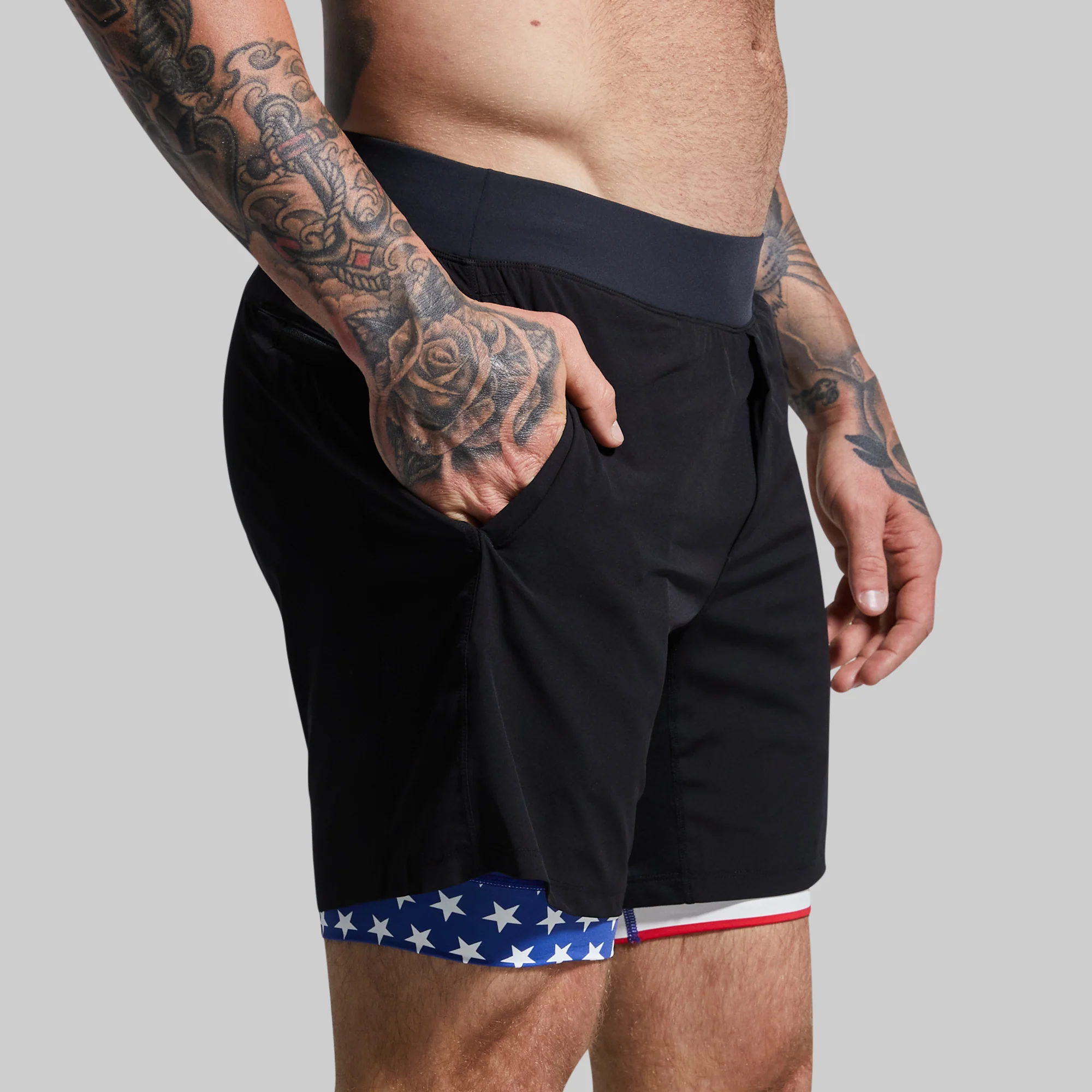 Versatile Short w/ Compression 7" (Black Liberty) - Image 7