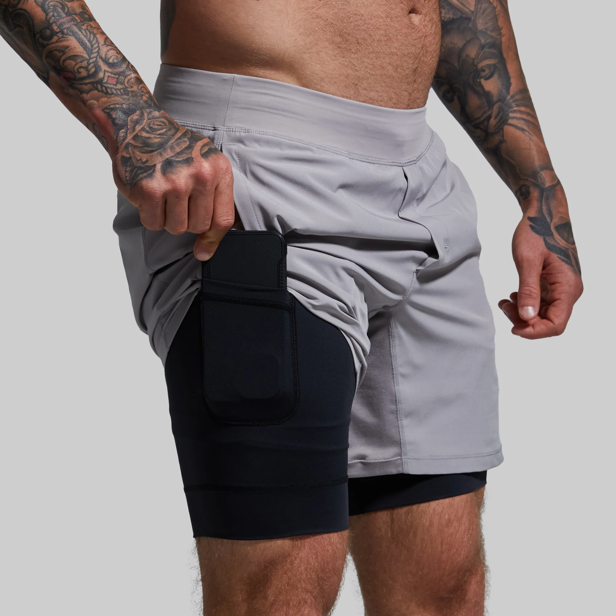 Versatile Short w/ Compression 7" (Stone) - Image 2