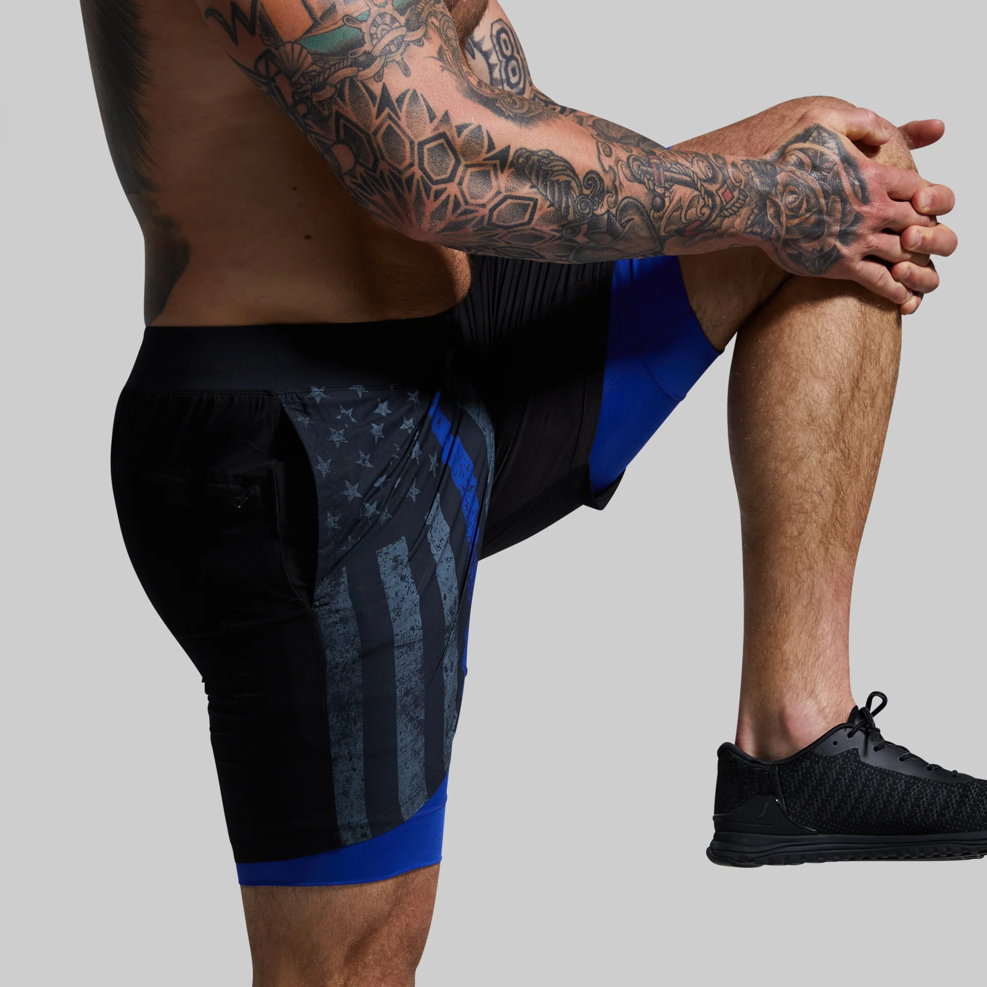 Versatile Short w/ Compression 7" (Thin Blue Line Gunmetal) - Image 4