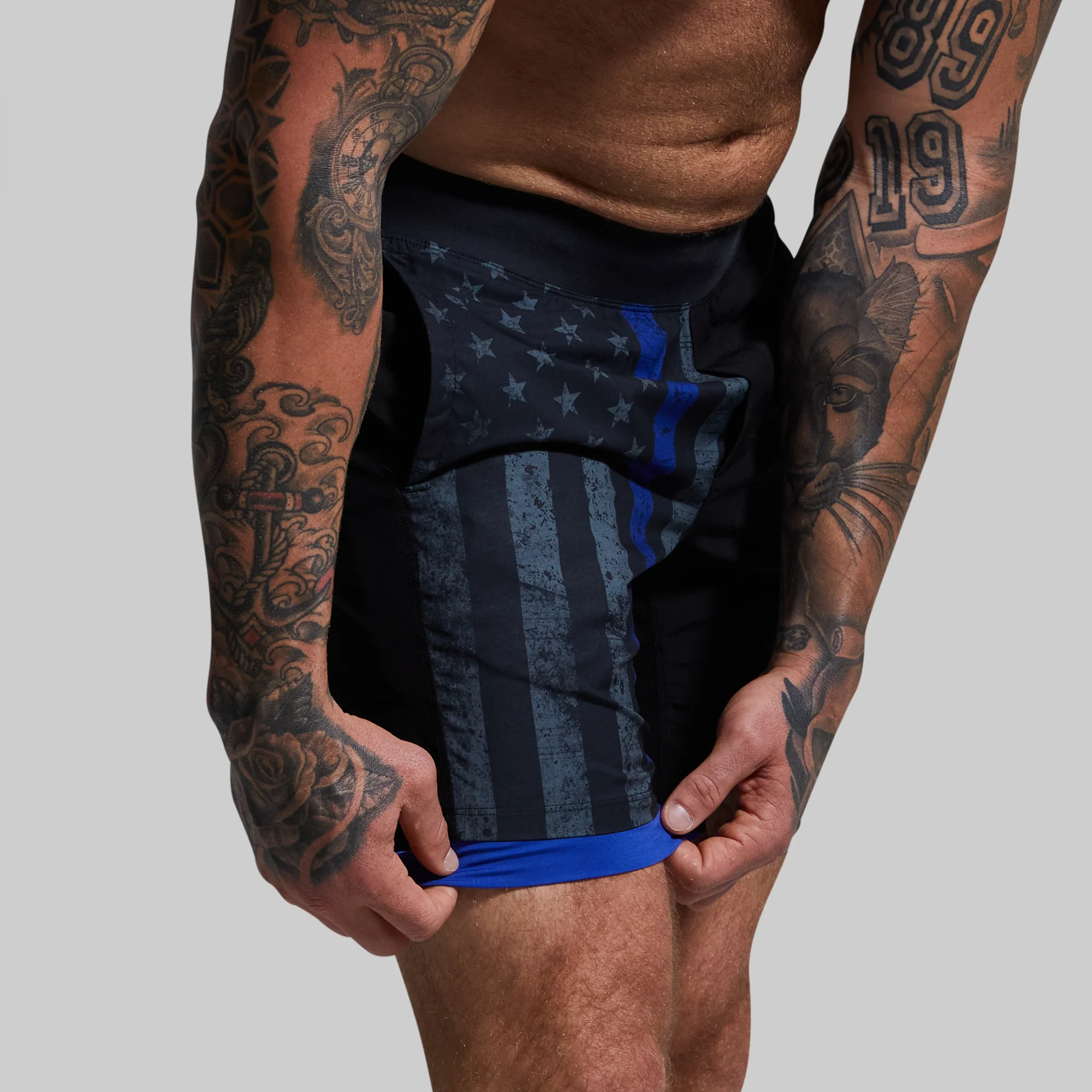 Versatile Short w/ Compression 7" (Thin Blue Line Gunmetal) - Image 5