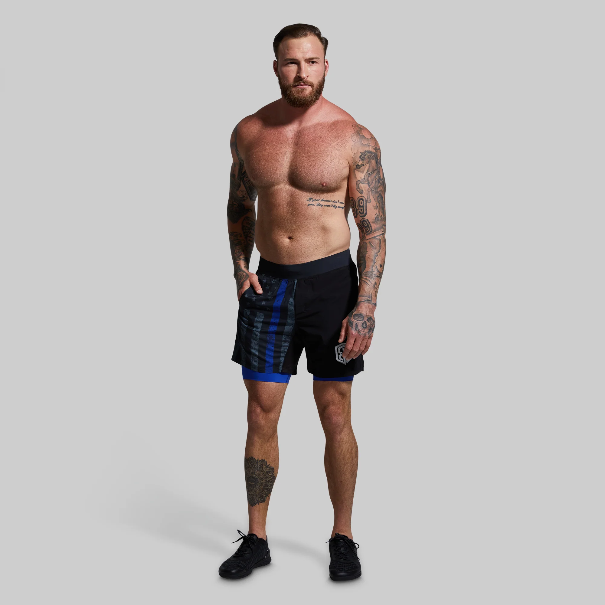 Versatile Short w/ Compression 7" (Thin Blue Line Gunmetal) - Image 7