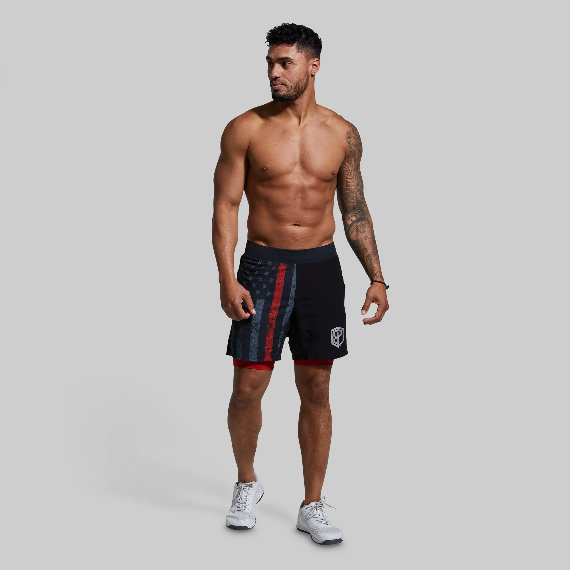 Versatile Short w/ Compression 7" (Thin Red Line Gunmetal) - Image 7
