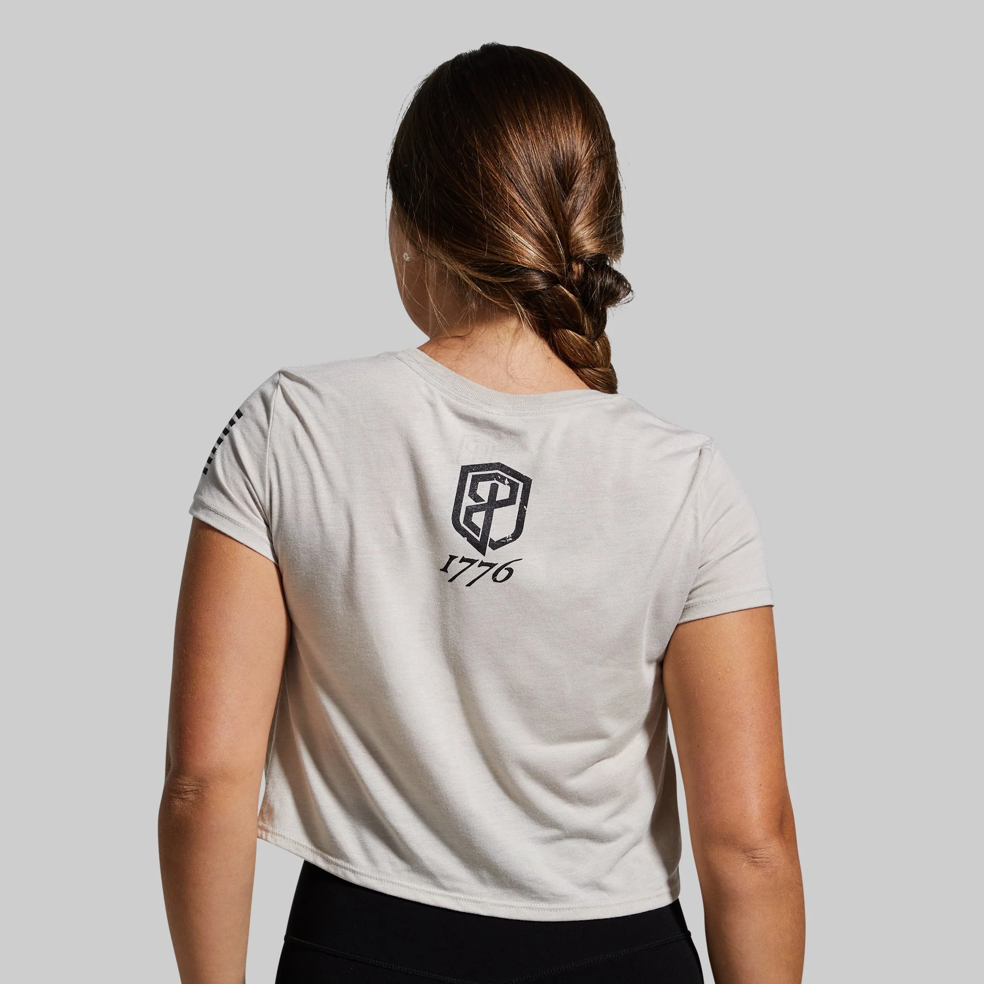 We The People Crop Tee (Tan) - Image 2