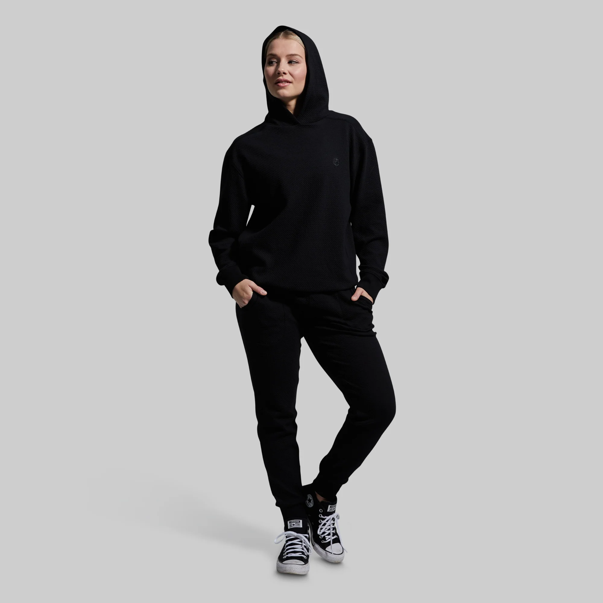 Women's Cloud Jogger Set (Black) - Image 3