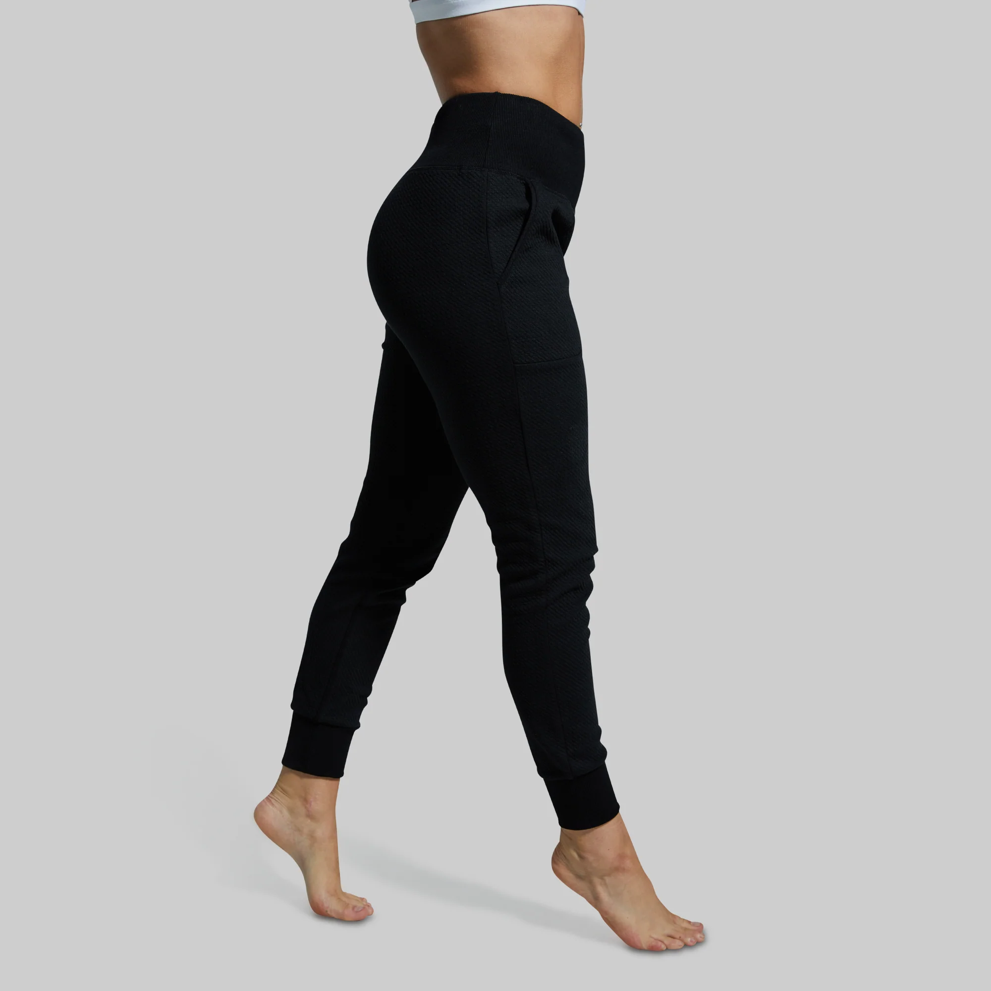 Women's Cloud Jogger Set (Black) - Image 7