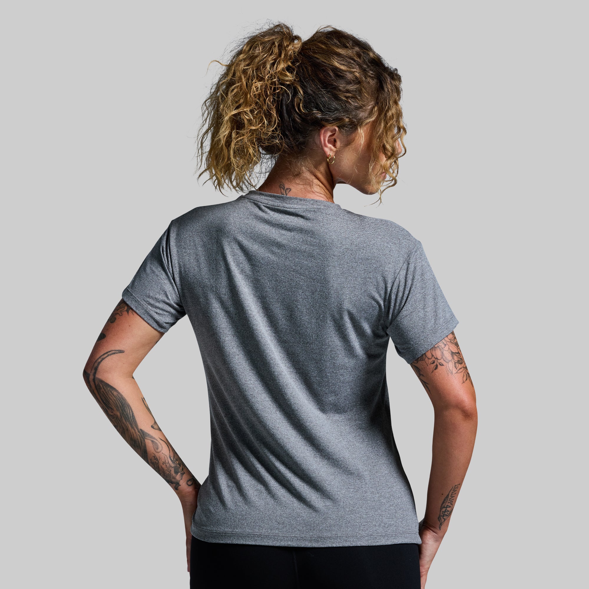 Women's BP Premium Basic Crew (Heather Grey) - Image 2