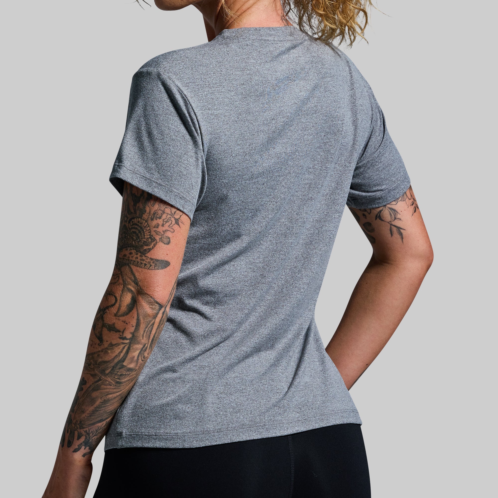 Women's BP Premium Basic Crew (Heather Grey) - Image 3