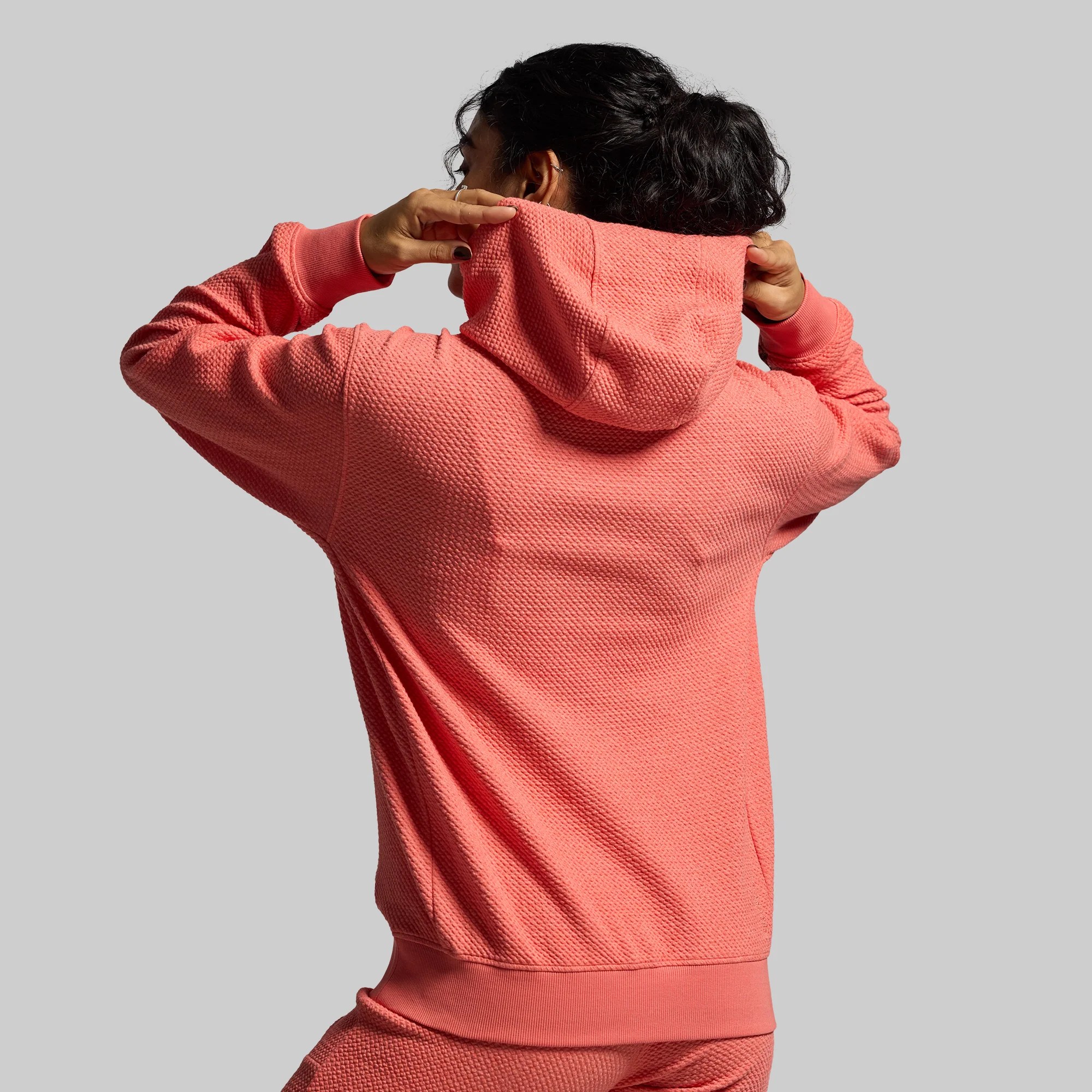 Women's Cloud Hoodie (Hot Peach) - Image 2
