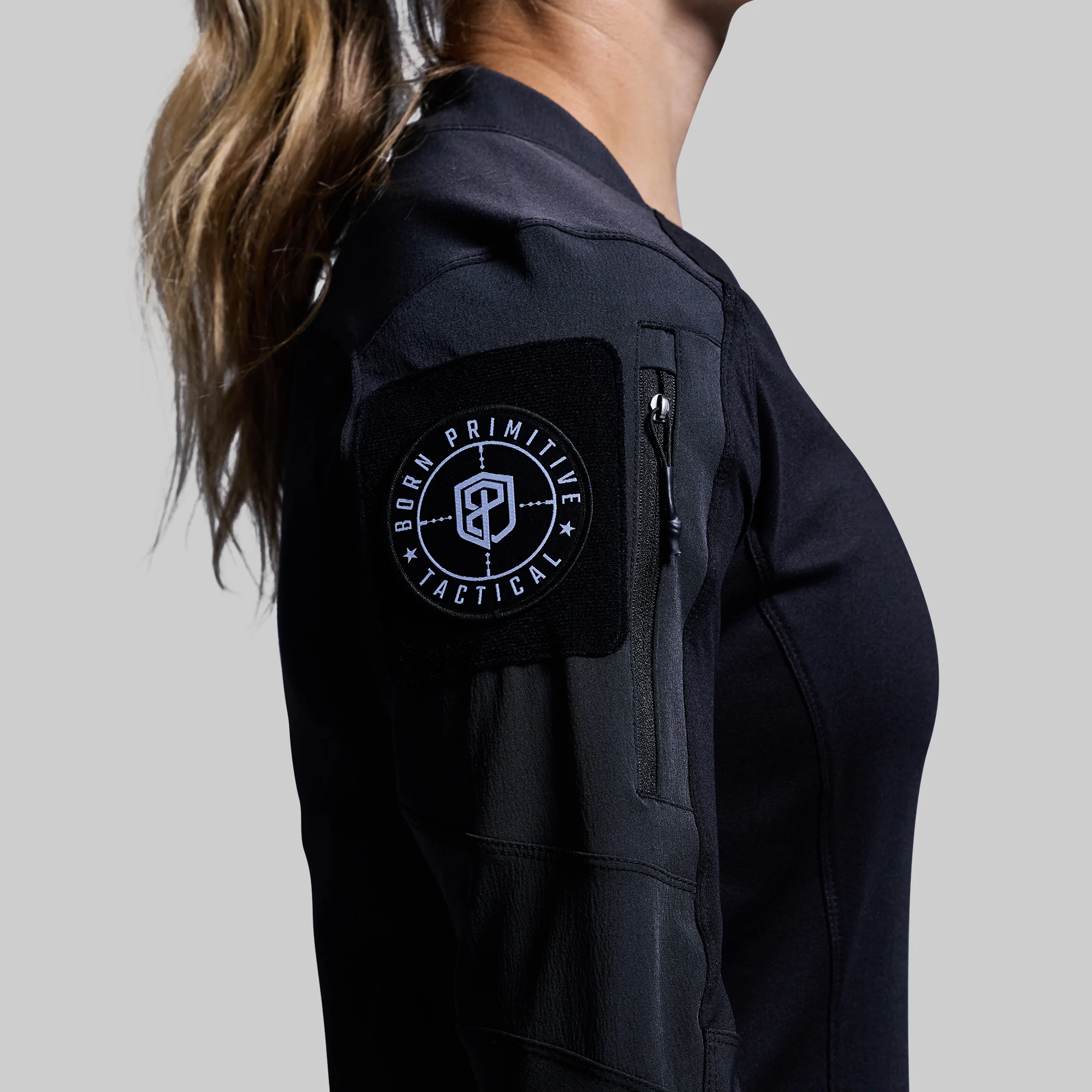 Women's Long Sleeve Op Top (Black) - Image 4
