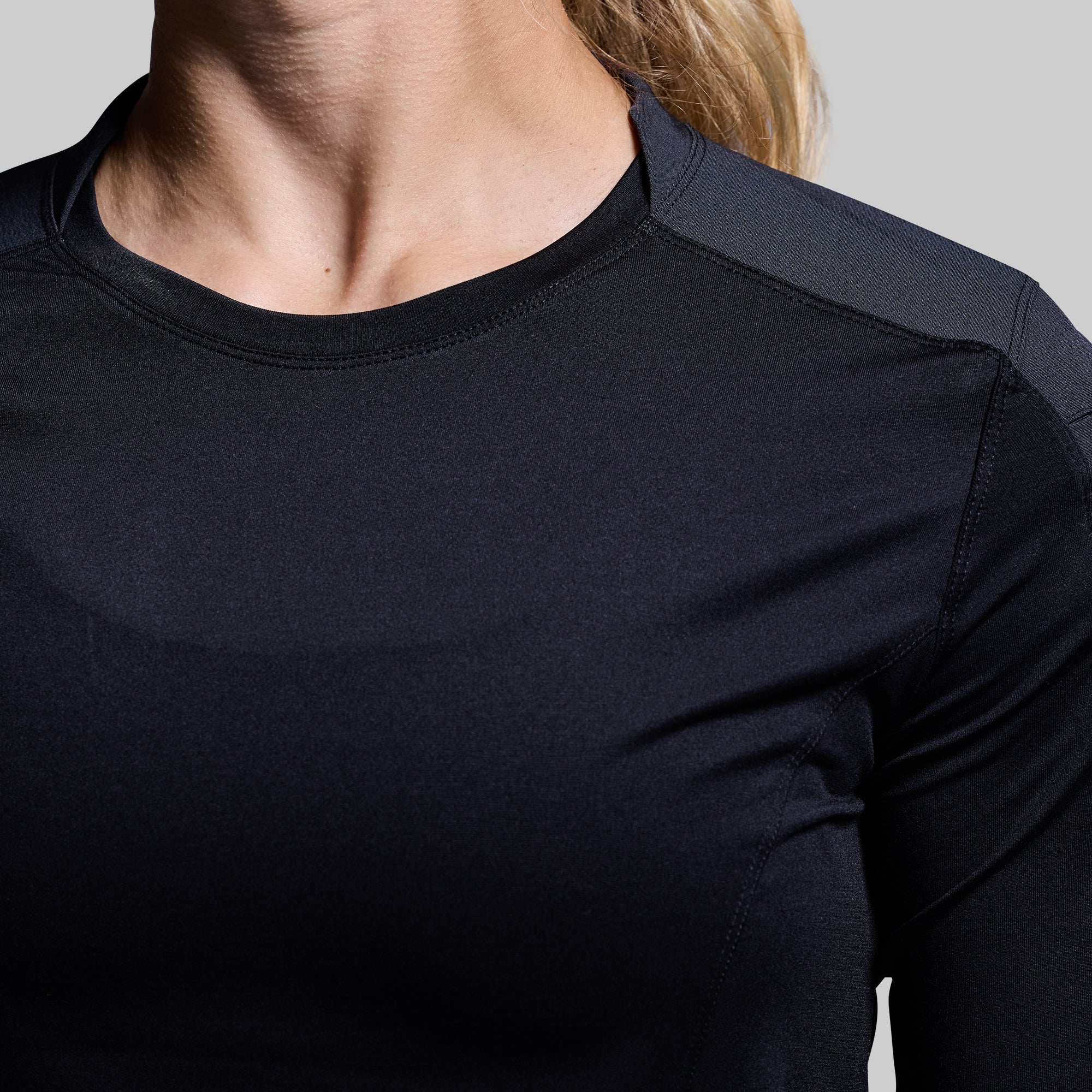 Women's Long Sleeve Op Top (Black) - Image 5