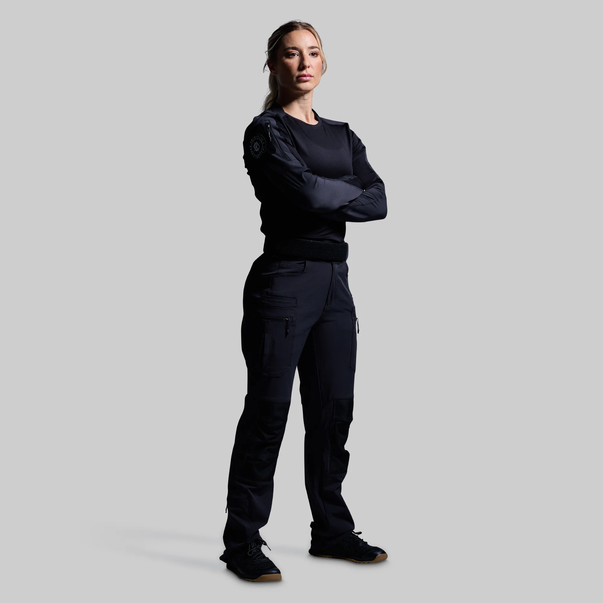 Women's Long Sleeve Op Top (Black) - Image 7