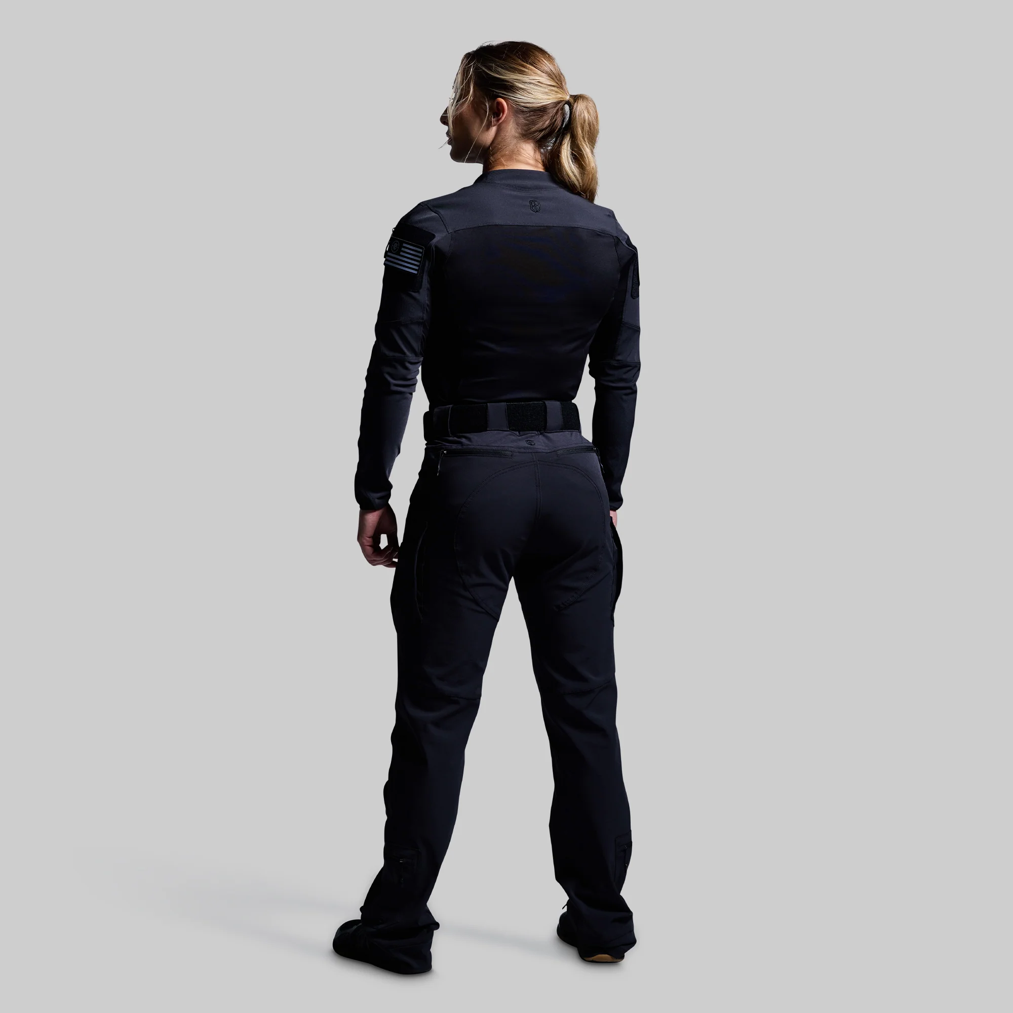 Women's Long Sleeve Op Top (Black) - Image 8