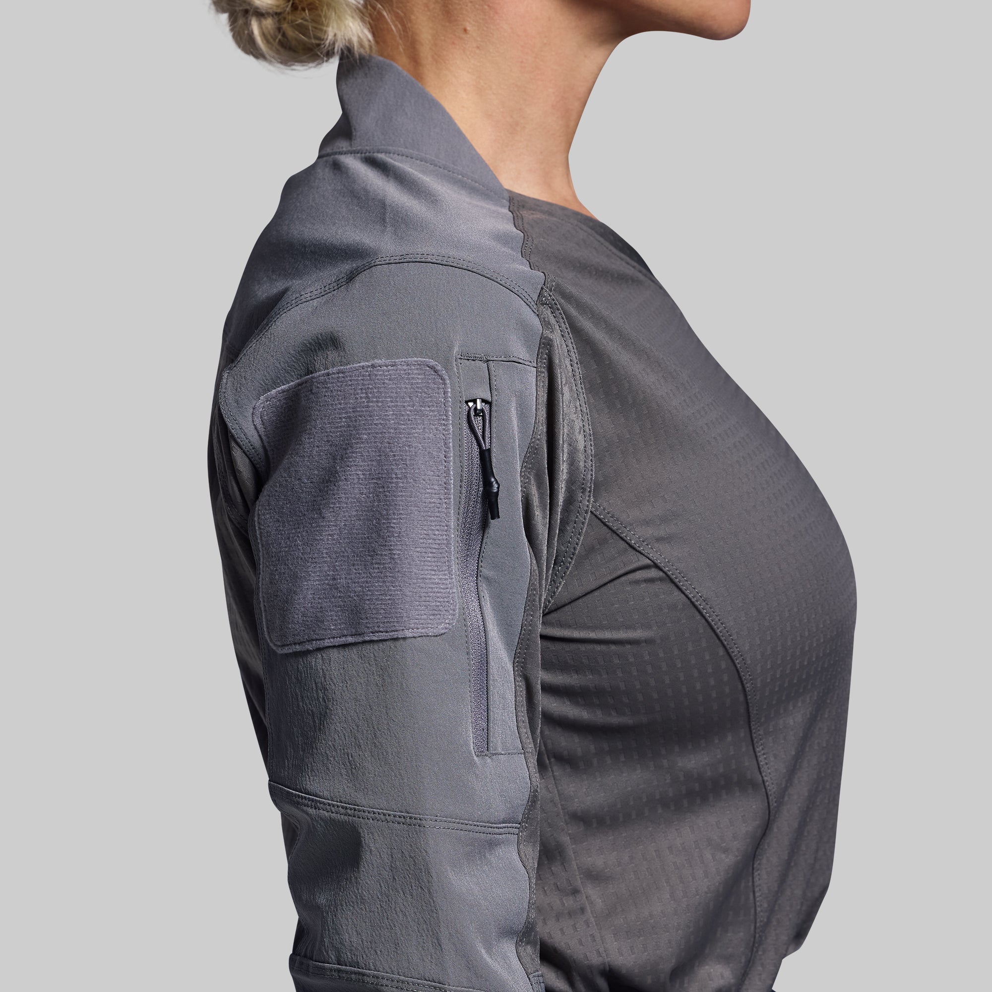 Women's Long Sleeve Op Top Pro (Wolf Grey) - Image 5