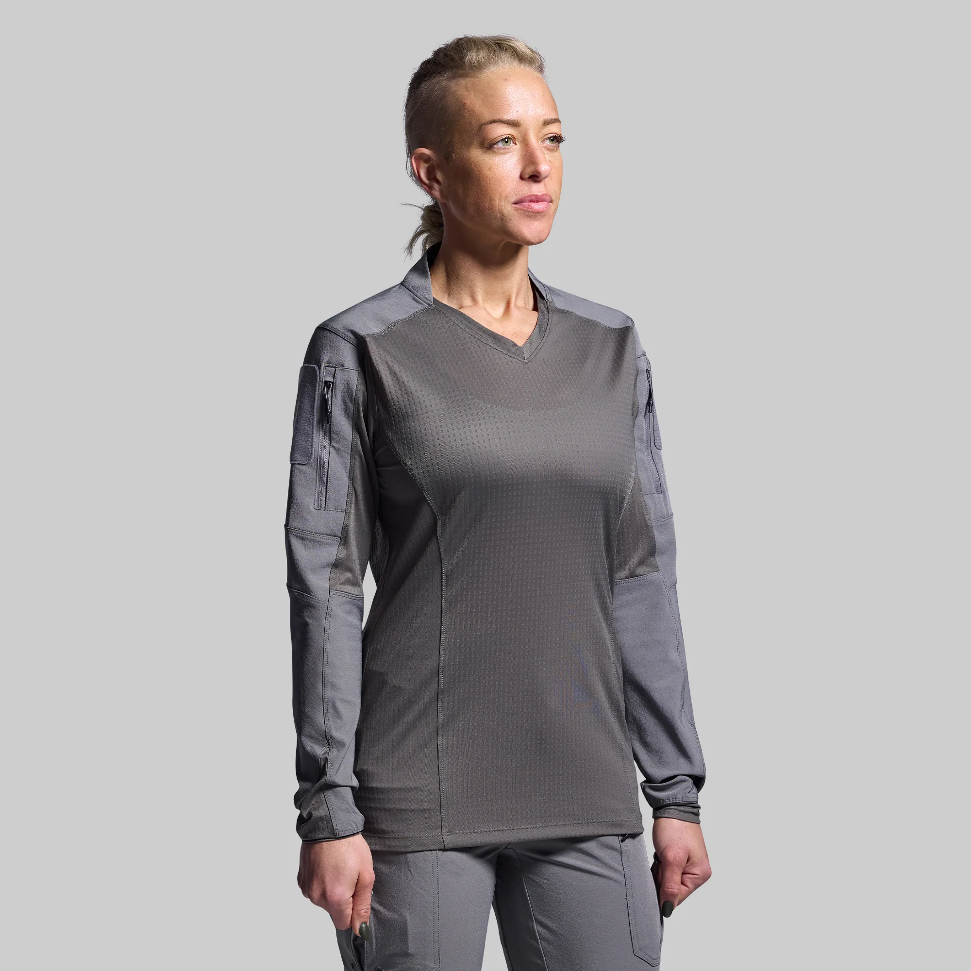 Women's Long Sleeve Op Top Pro (Wolf Grey) - Image 7