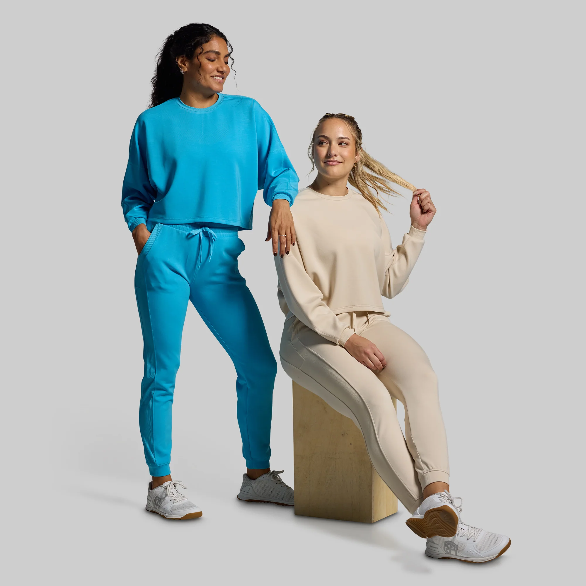 Women's Lounge Lux Jogger (Oatmeal) - Image 6