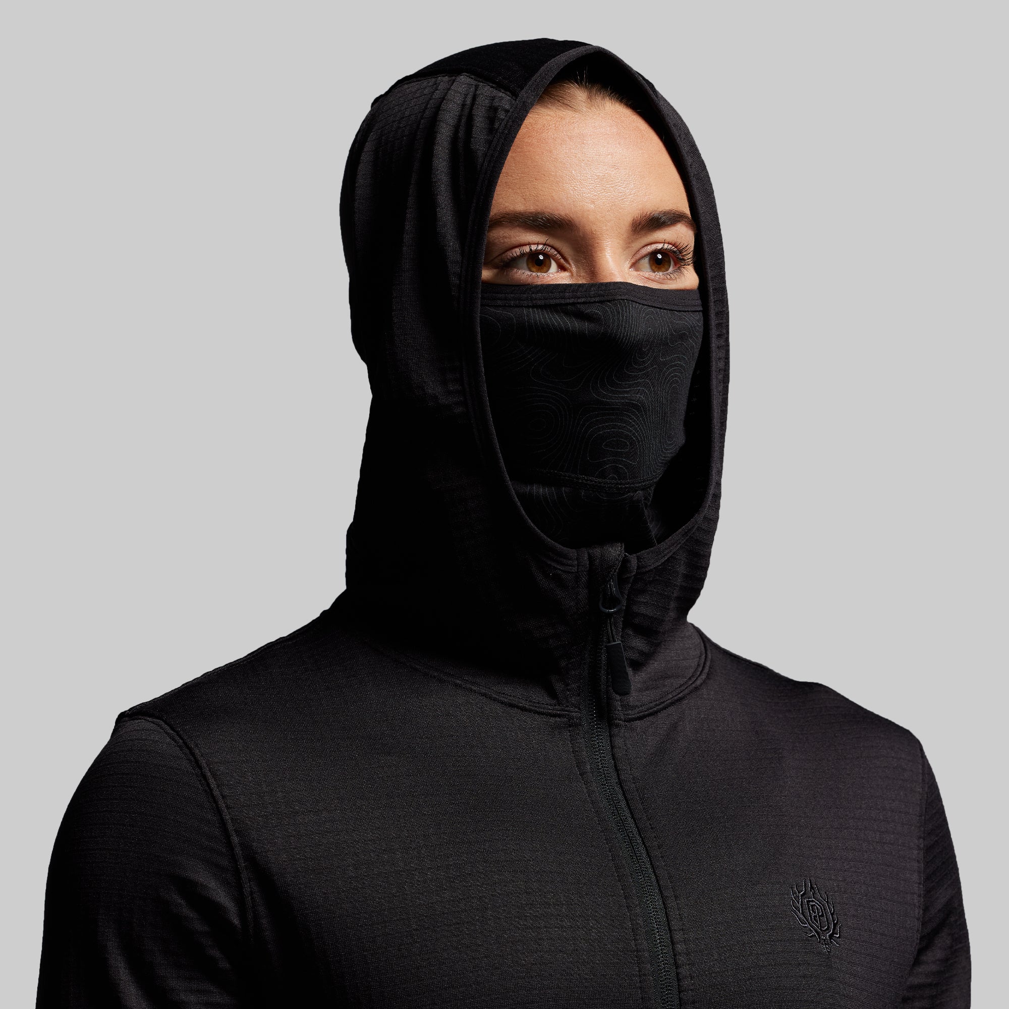 Women's Quiver Full Zip Hoodie 2.0 (Black) - Image 7