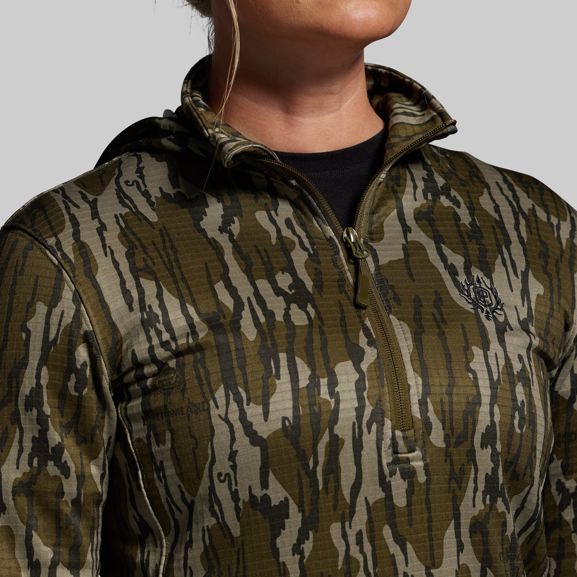 Women's Quiver Half Zip Hoodie 2.0 (Mossy Oak® Original Bottomland® 2025) - Image 4