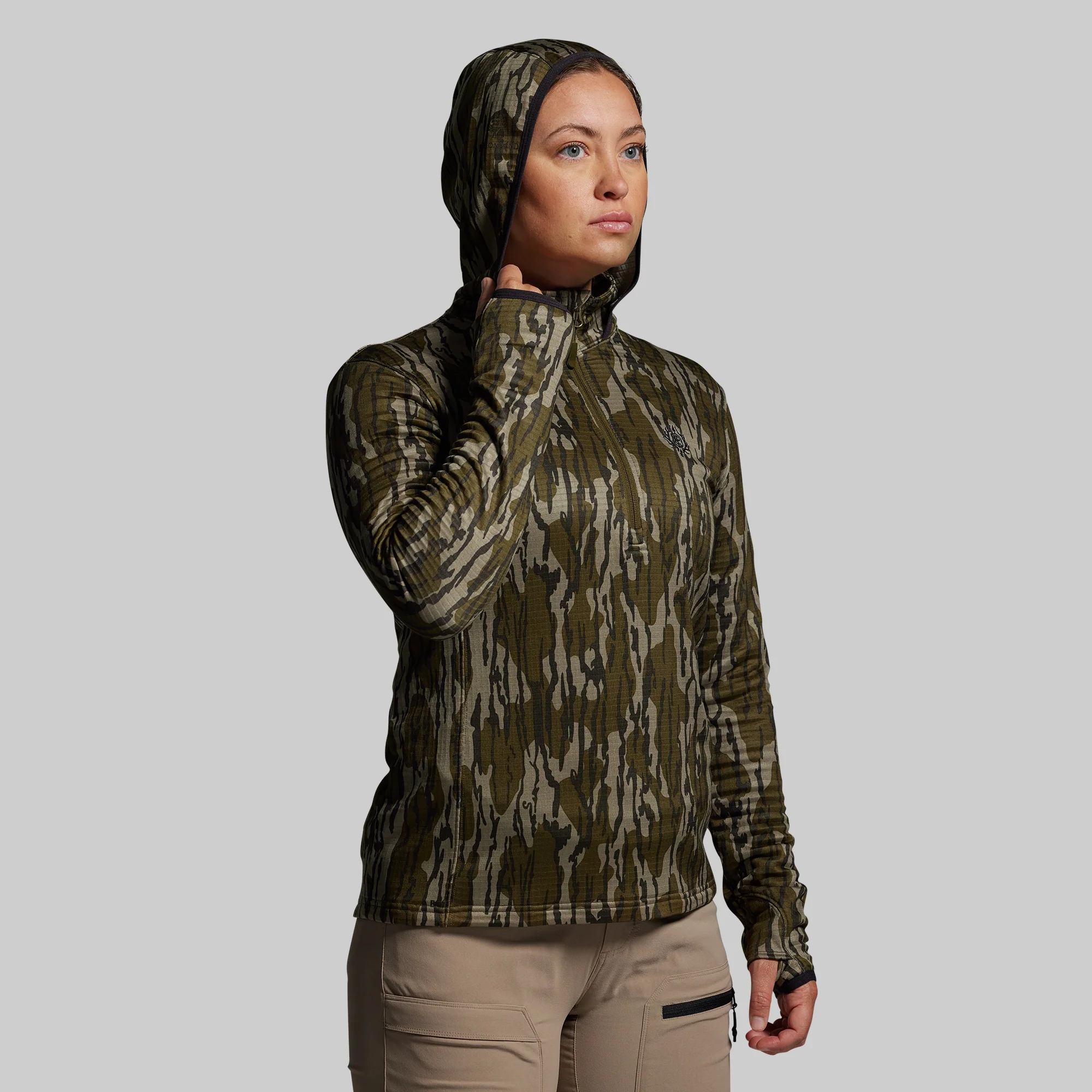 Women's Quiver Half Zip Hoodie 2.0 (Mossy Oak® Original Bottomland® 2025) - Image 7