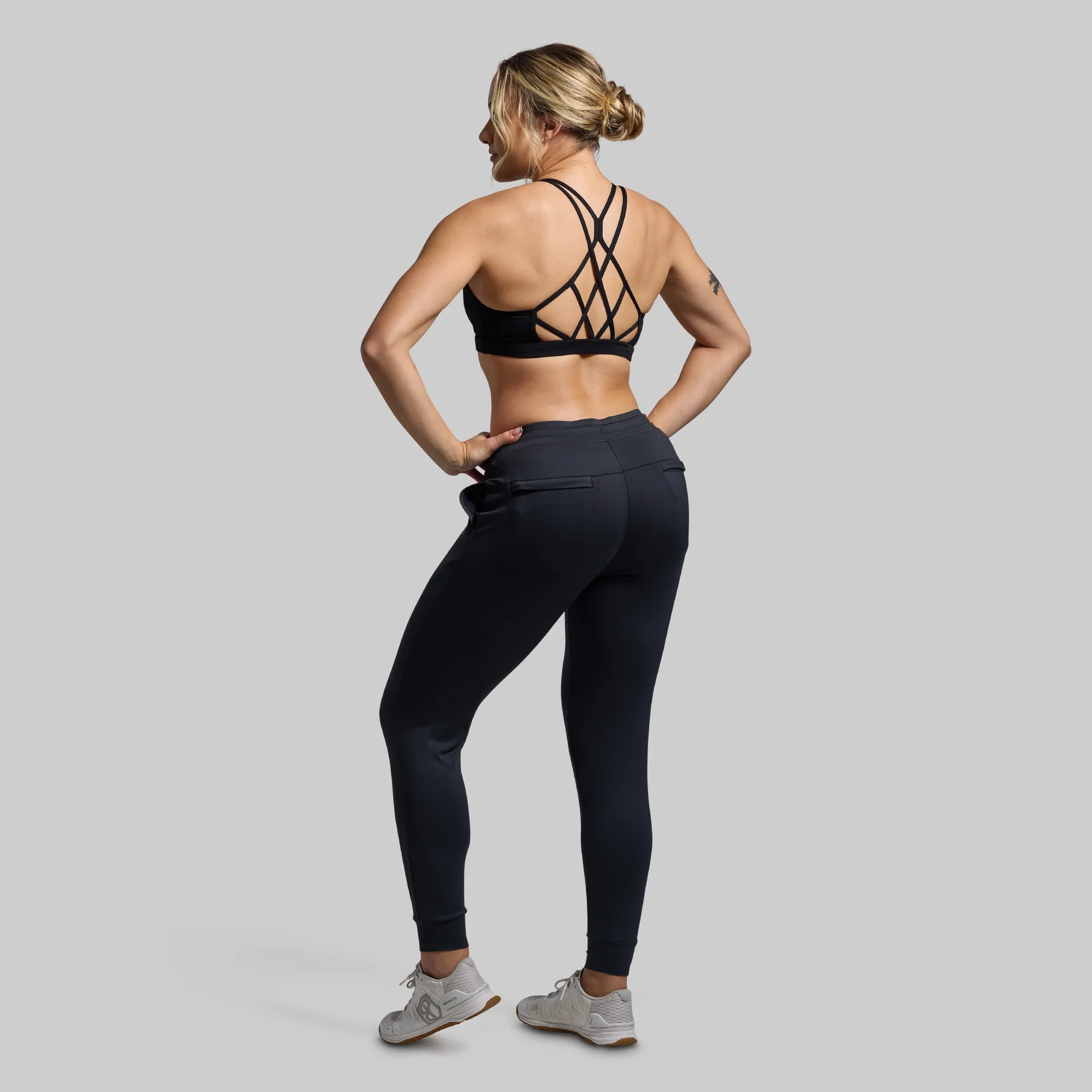 Women's Rest Day Low Rise Athleisure Jogger (Black) - Image 8