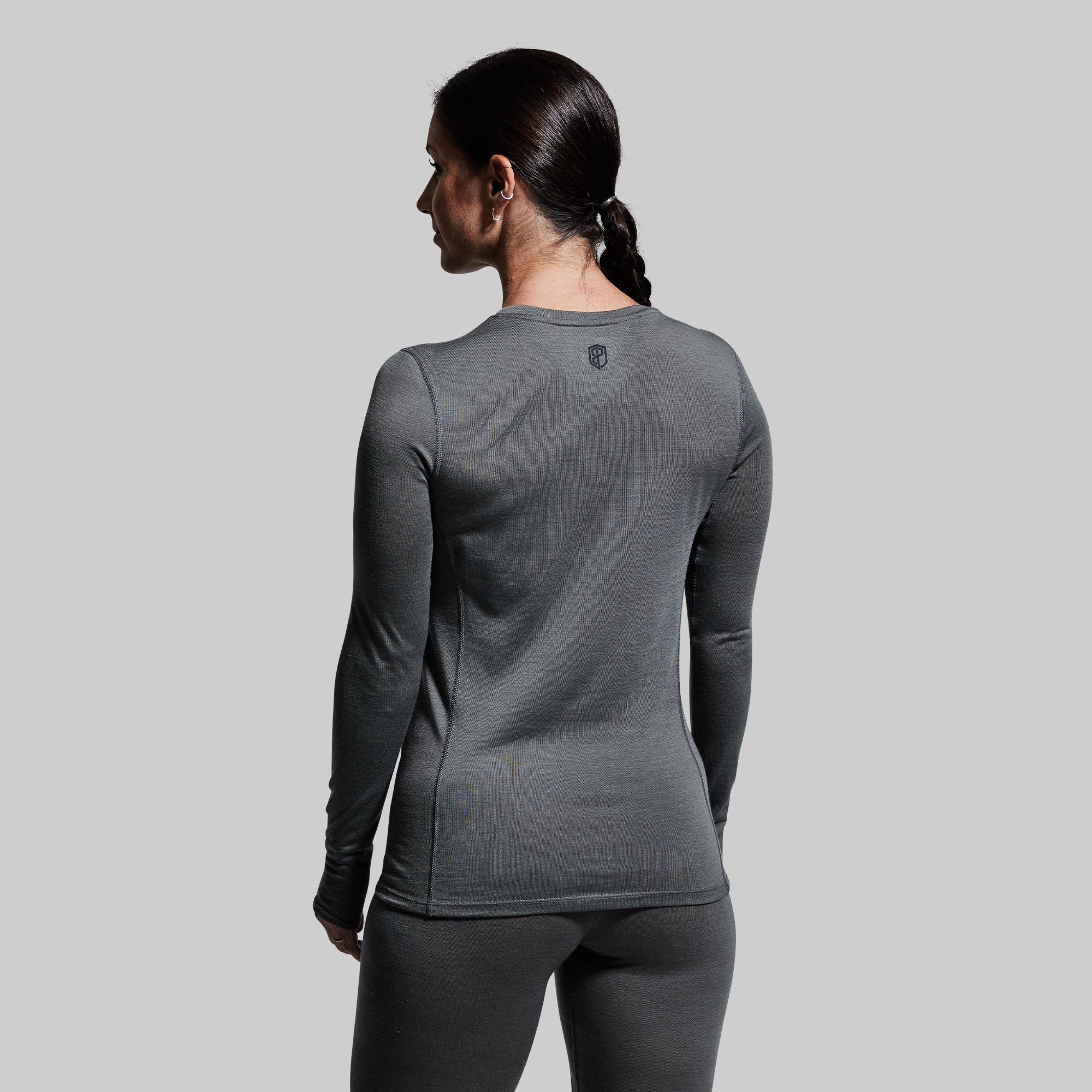 Women's Ridgeline Base Layer Top (Wolf Grey) - Image 3