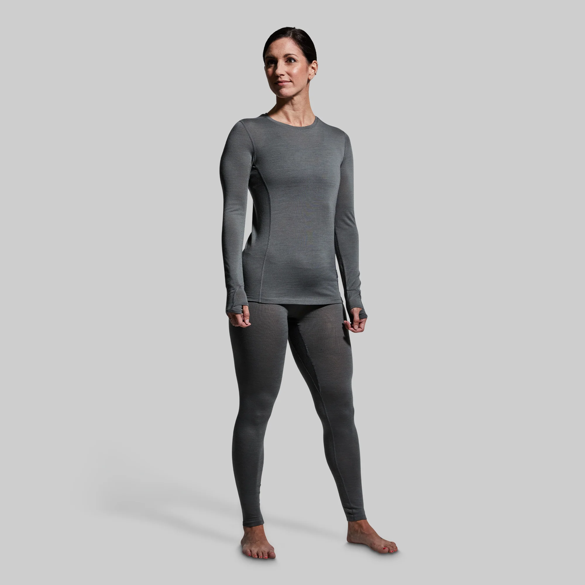 Women's Ridgeline Base Layer Top (Wolf Grey) - Image 5