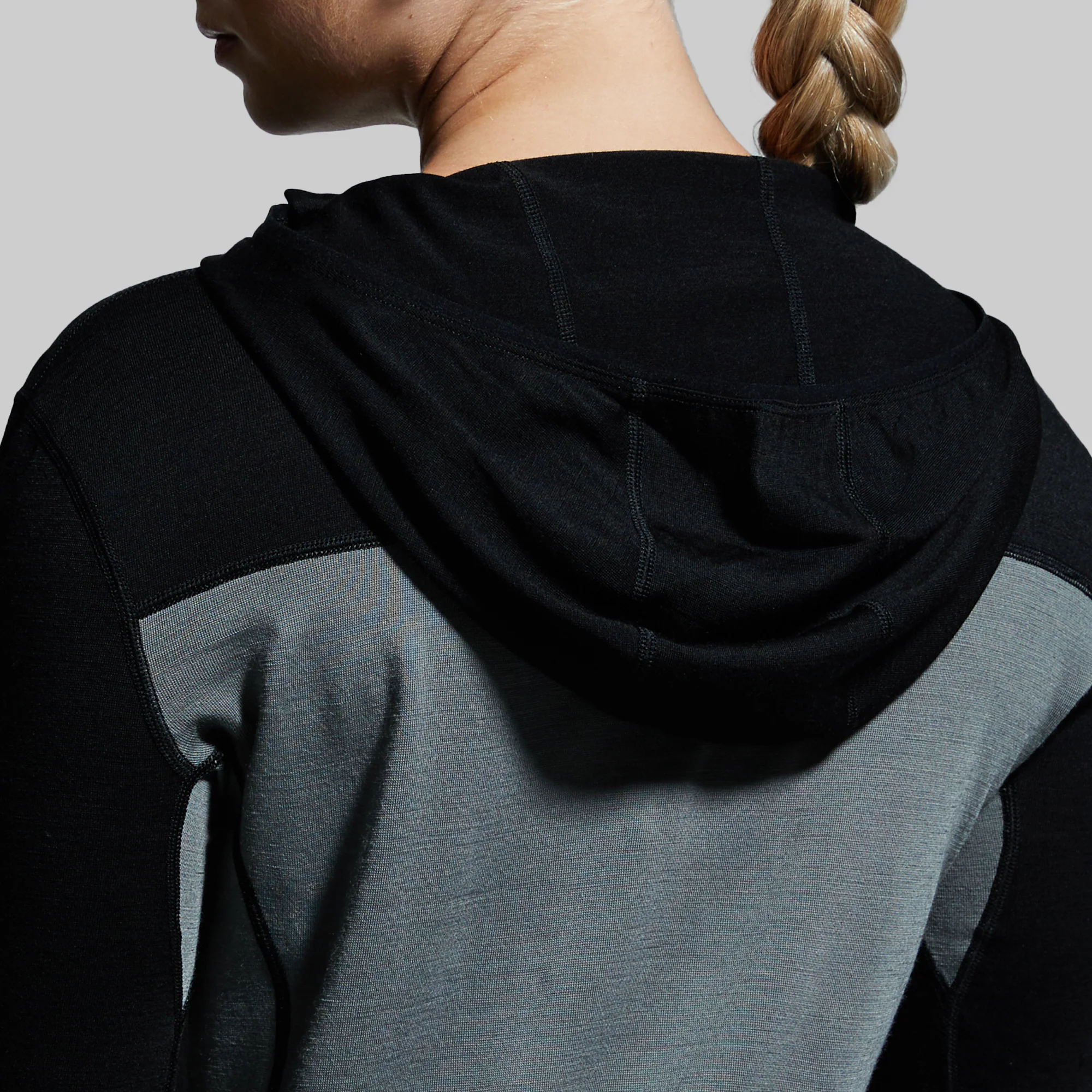 Women's Ridgeline Half Zip Hoodie (Black) - Image 3