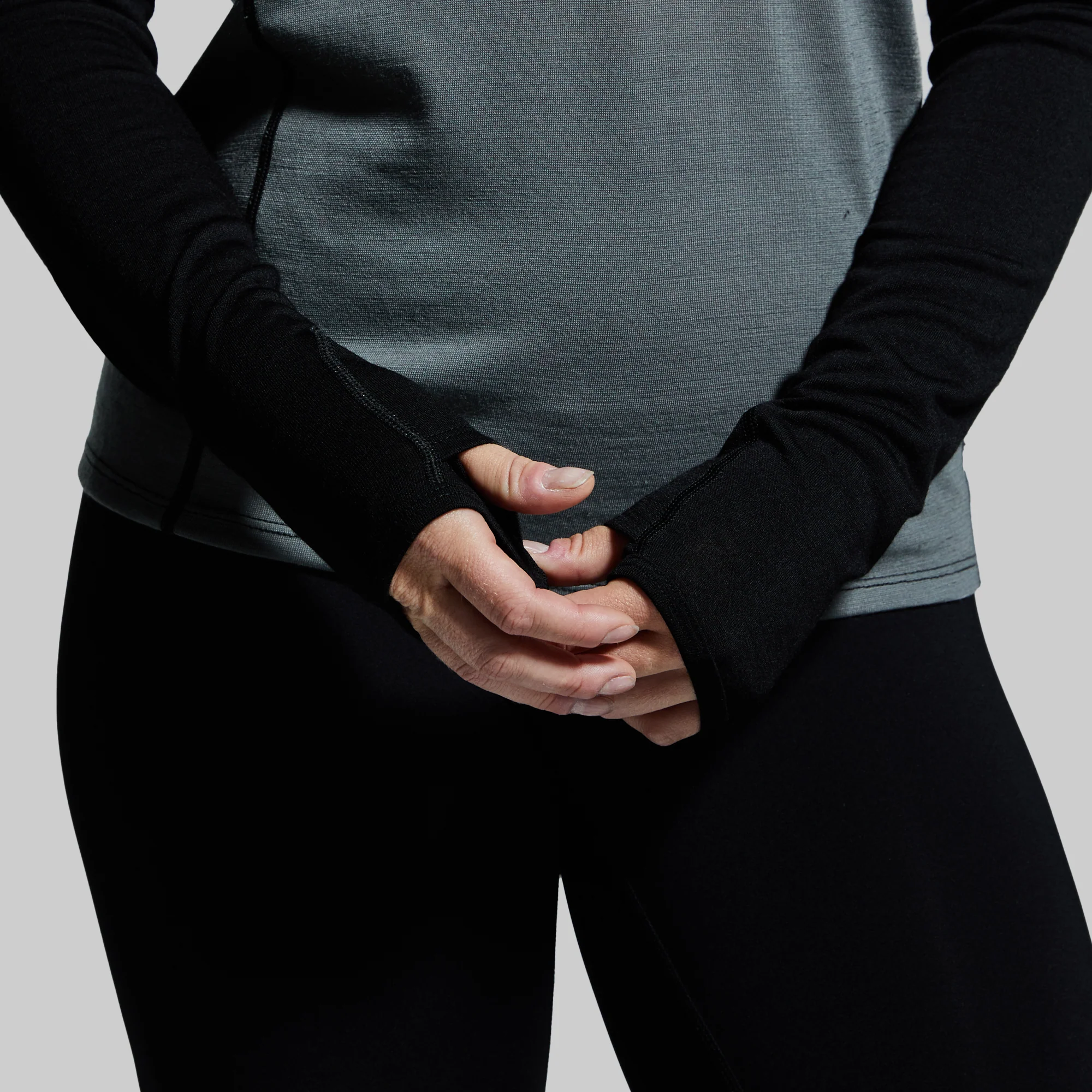 Women's Ridgeline Half Zip Hoodie (Black) - Image 4