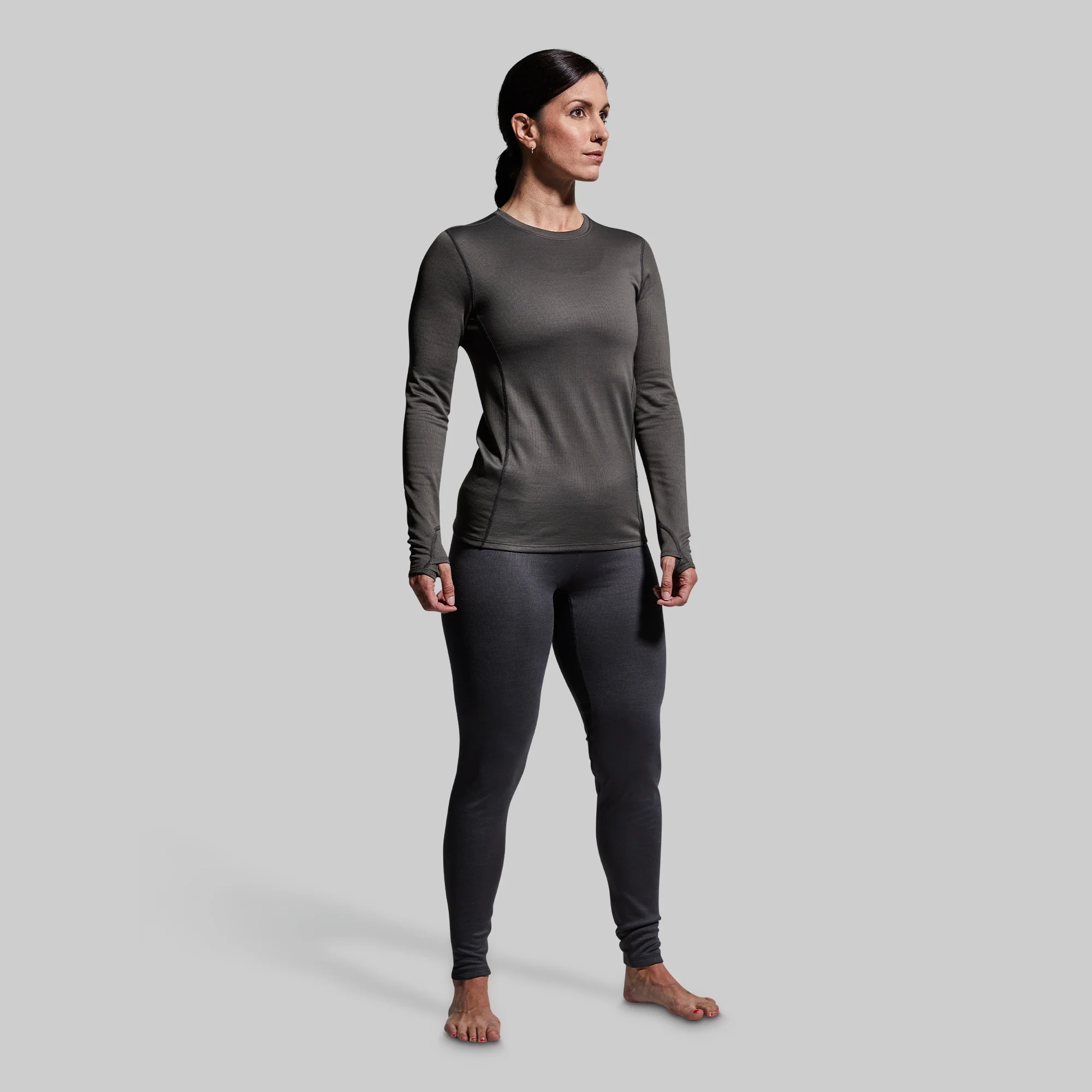 Women's Ridgeline Heavy Base Layer Bottom (Wolf Grey) - Image 4